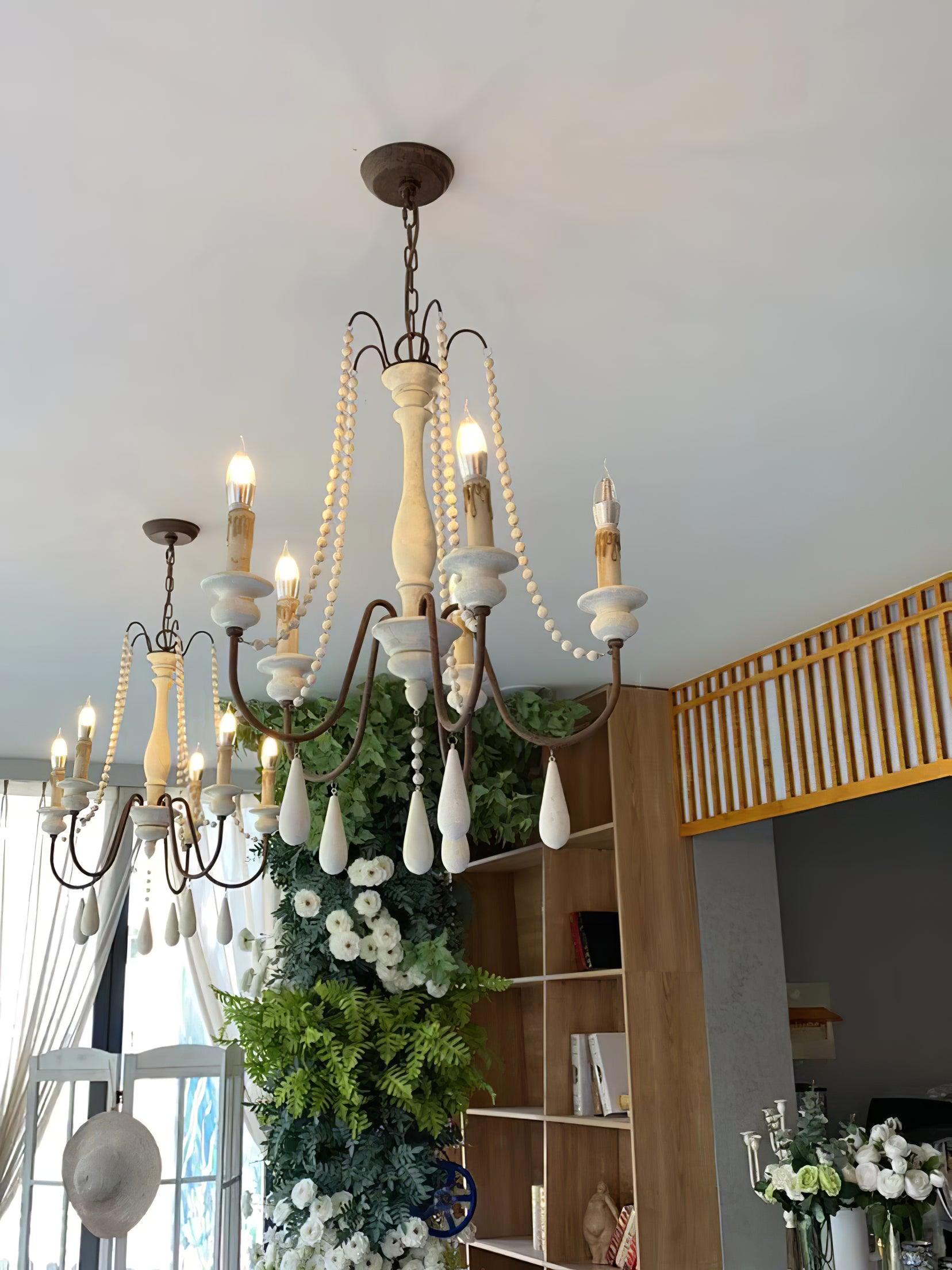 Lustra Kronleuchter Kerze Scroll Arm Rustikal-Letslighting