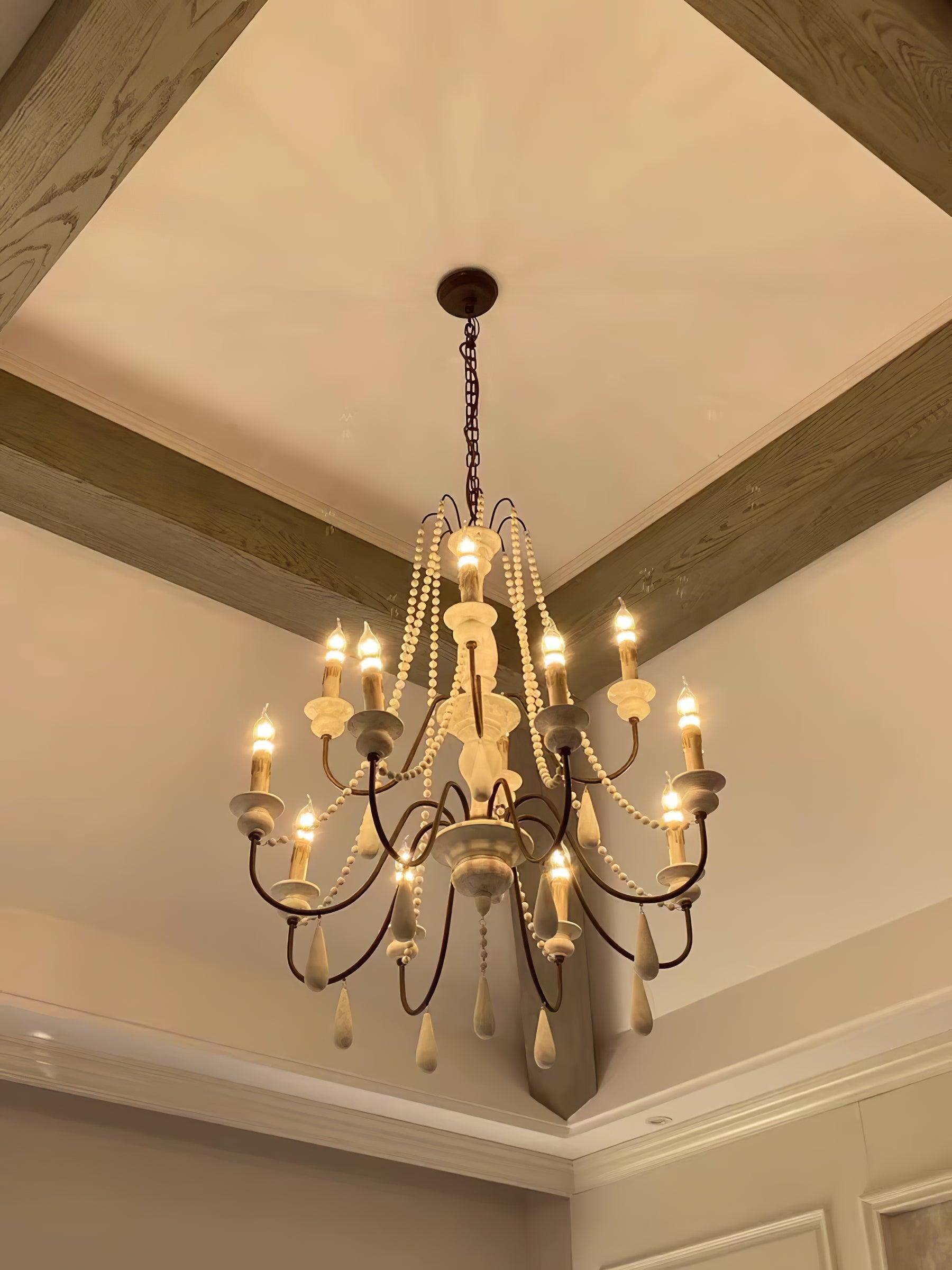 Lustra Kronleuchter Kerze Scroll Arm Rustikal-Letslighting