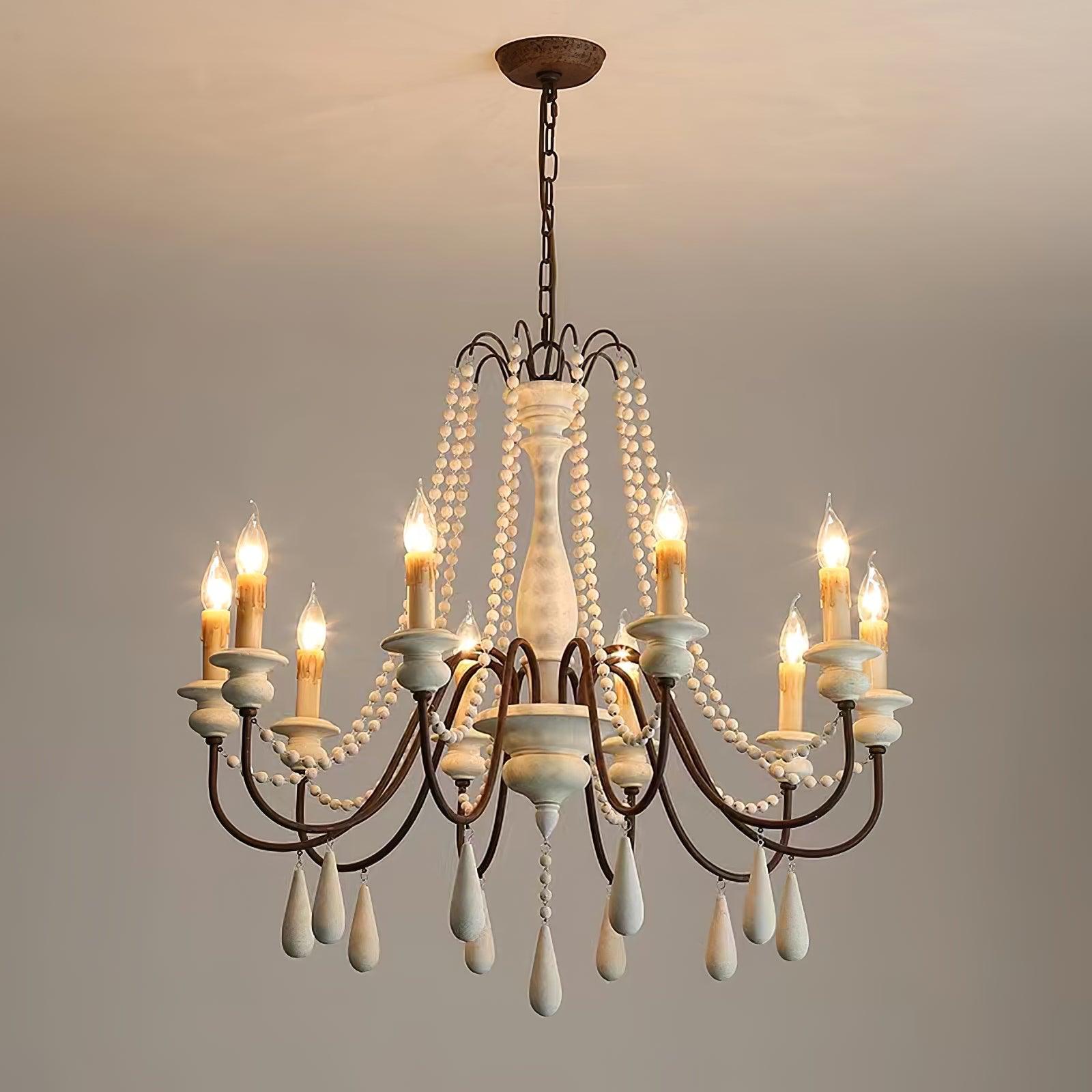 Lustra Kronleuchter Kerze Scroll Arm Rustikal-Letslighting