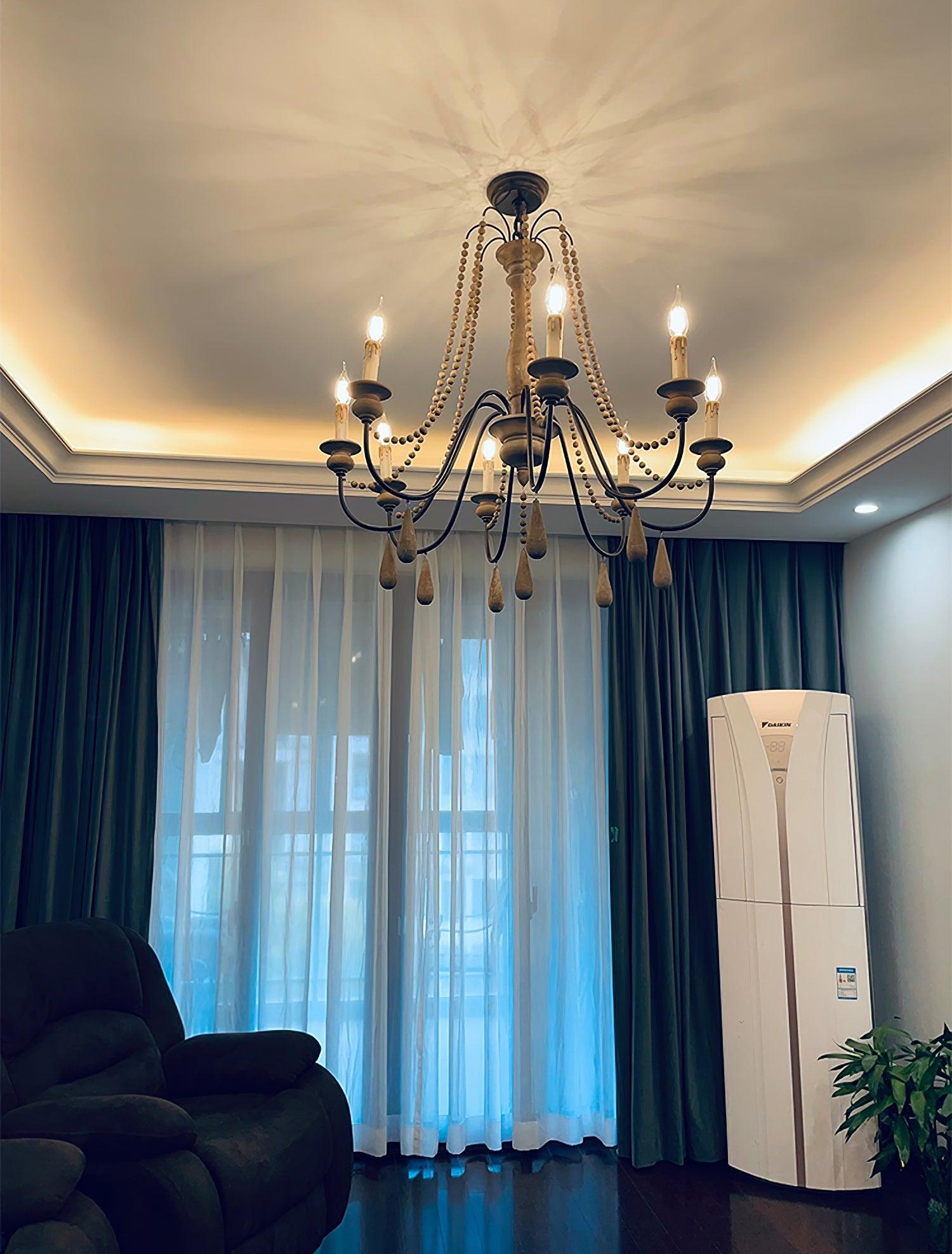 Lustra Kronleuchter Kerze Scroll Arm Rustikal-Letslighting