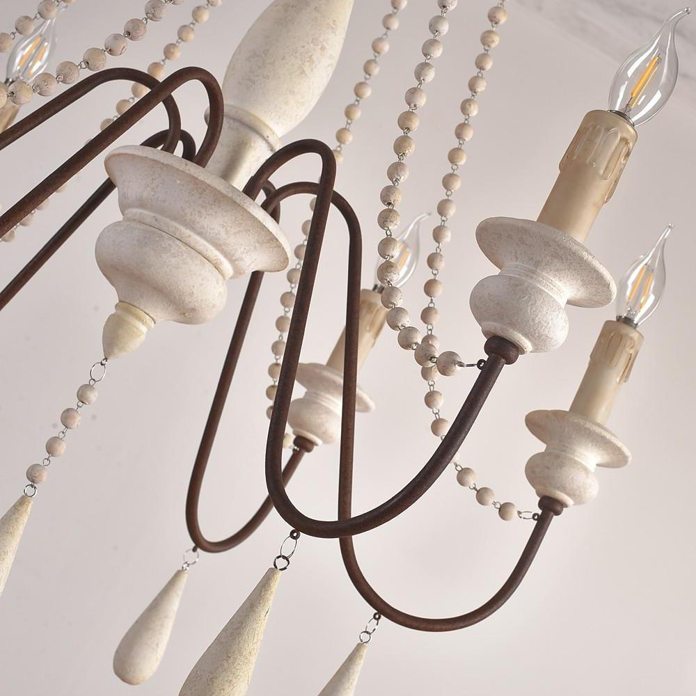 Lustra Kronleuchter Kerze Scroll Arm Rustikal-Letslighting