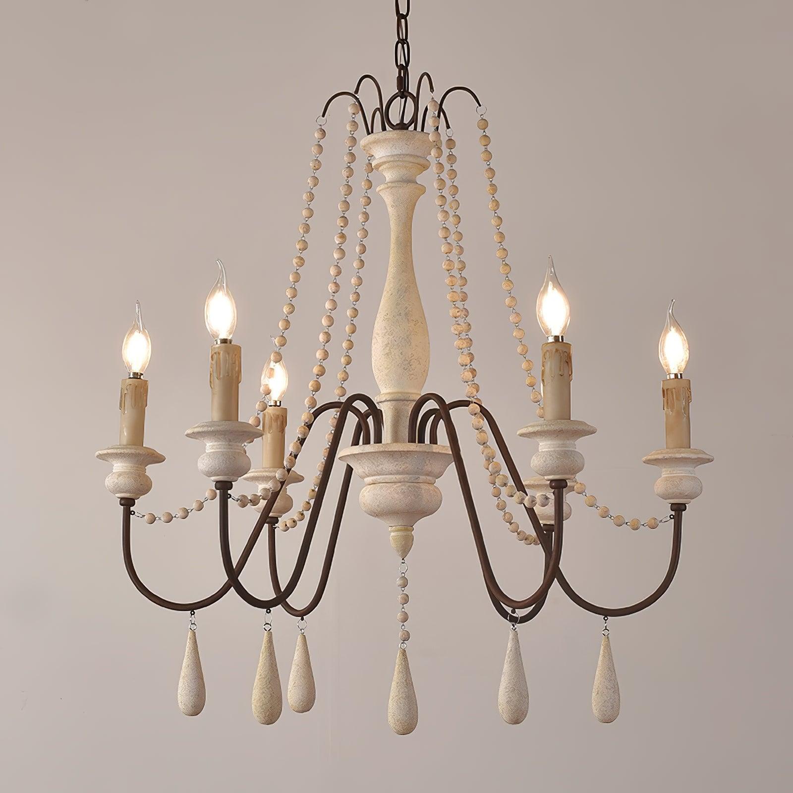 Lustra Kronleuchter Kerze Scroll Arm Rustikal-Letslighting