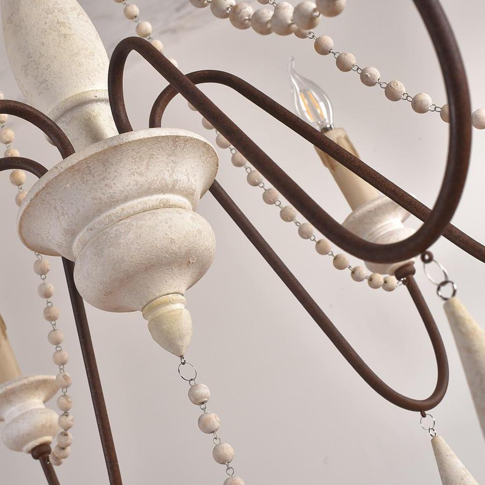 Lustra Kronleuchter Kerze Scroll Arm Rustikal-Letslighting