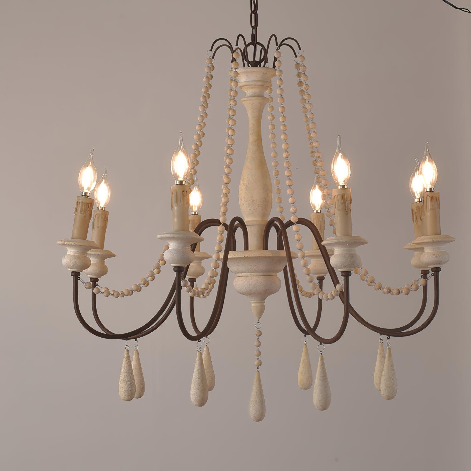 Lustra Kronleuchter Kerze Scroll Arm Rustikal-Letslighting