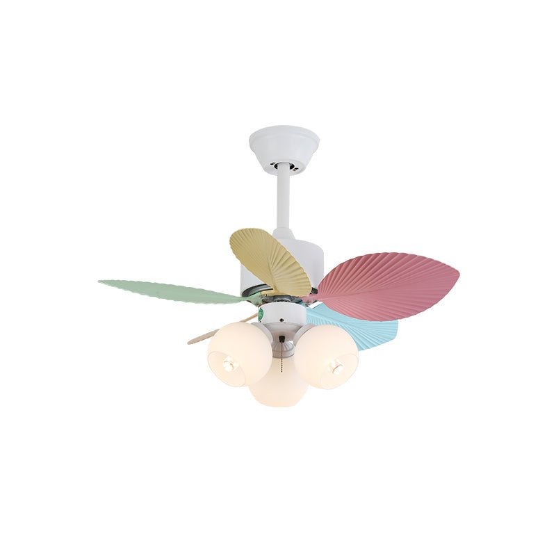 Liora Deckenventilator mit bunter Glasbeleuchtung