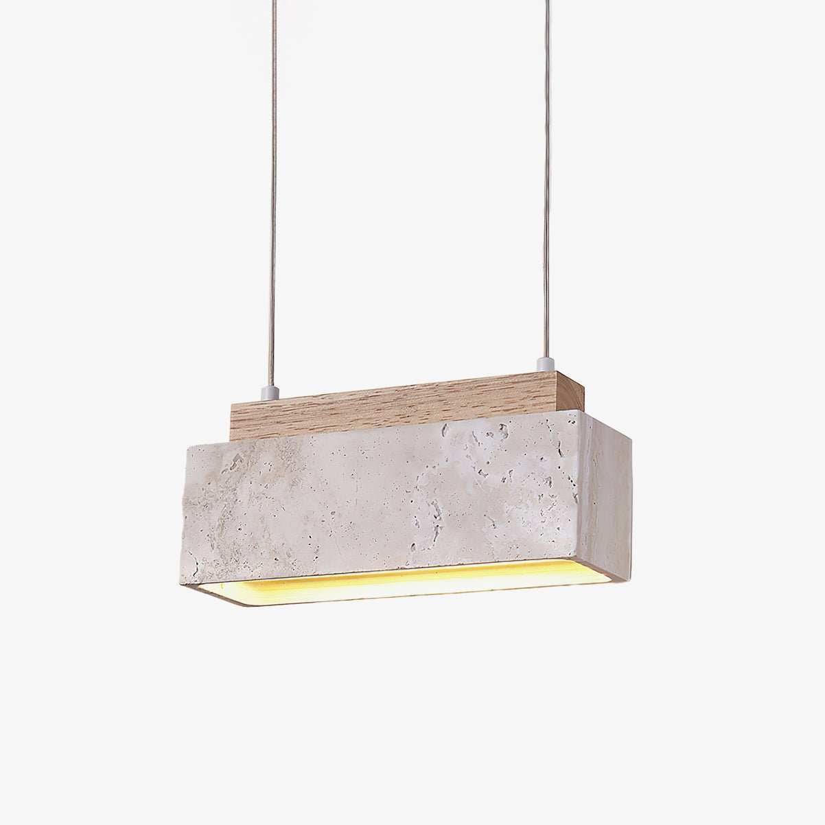 Ciraeila Rectangular Travertine Pendant Light - Neutralighting