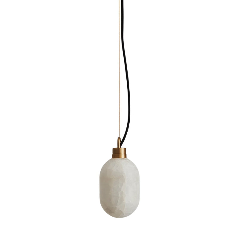 Umbra Modern Minimalist Brass Metal Alabaster Pendant Lamp - Letslighting