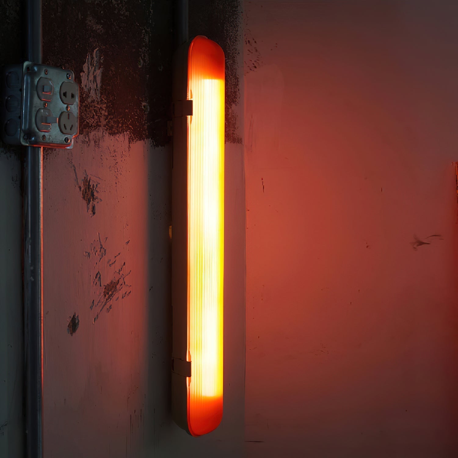 Wavel Rote Wandleuchte aus Kunststoff-Letslighting