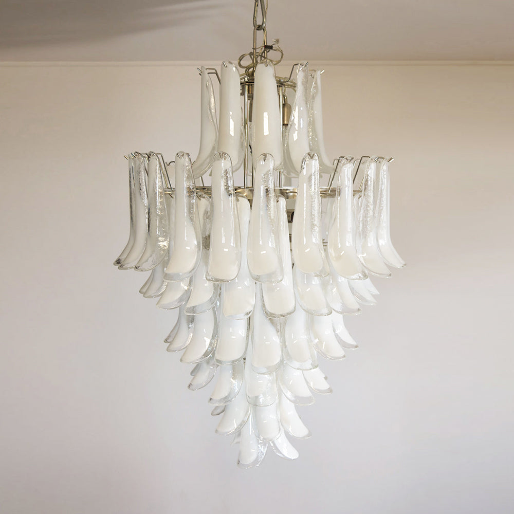 Zinc Postmodern Luxury Petal Glass Metal Chandelier - Letslighting