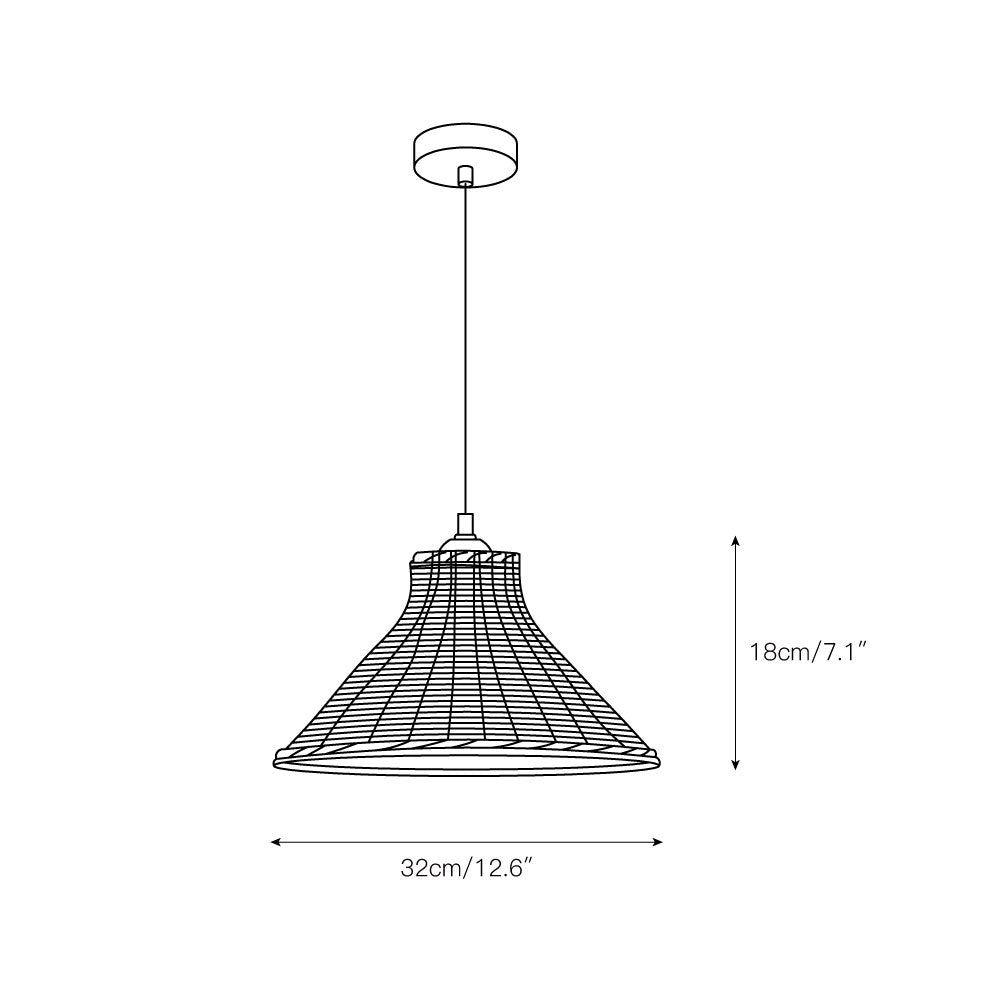 Vamirel Natürliche Rattan Pendelleuchte-Letslighting