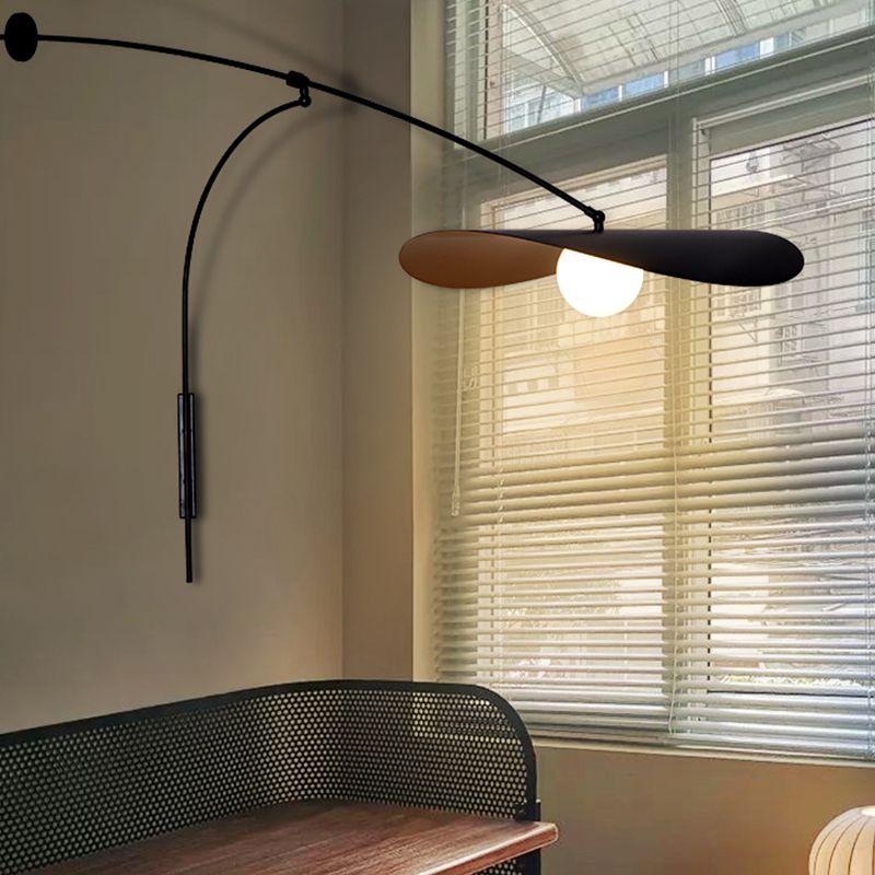 Arisha Antiquität Wandleuchte, Bogen Schwarz/Gold, Schlafzimmer