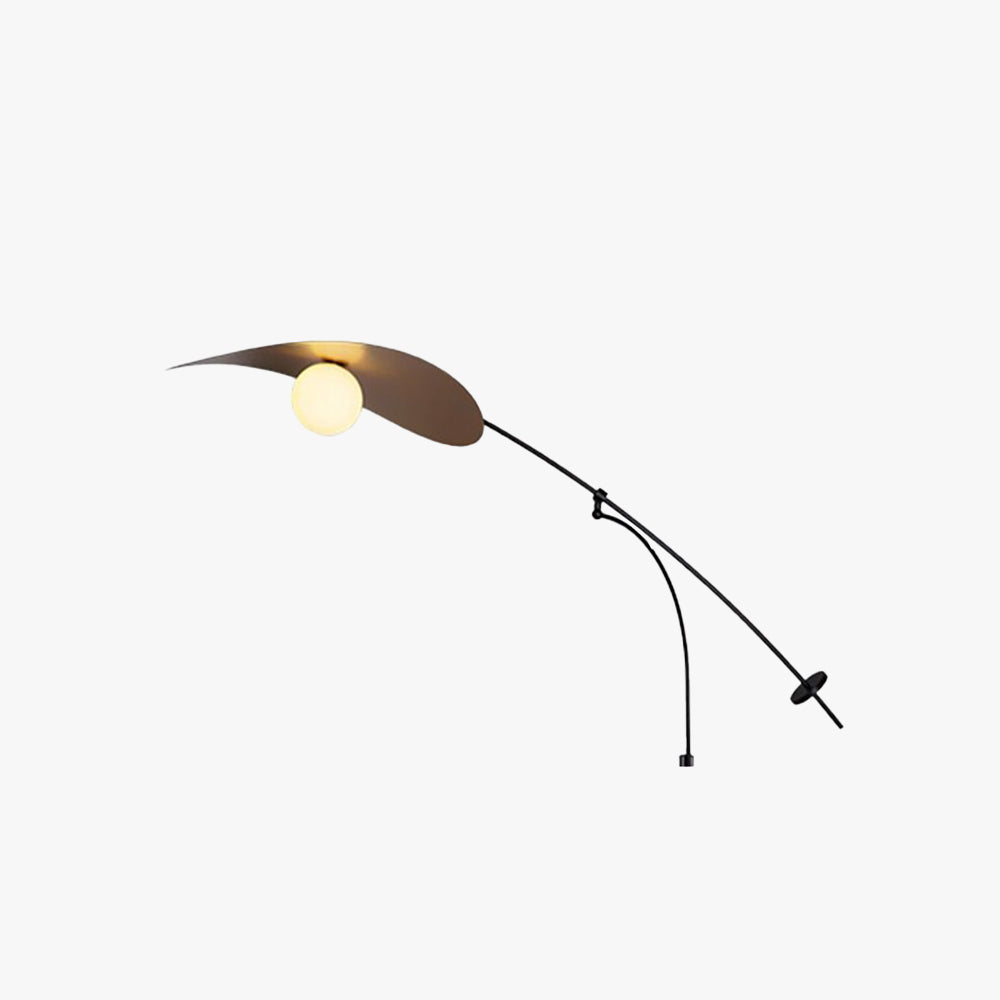 Arisha Antiquität Wandleuchte, Bogen Schwarz/Gold, Schlafzimmer