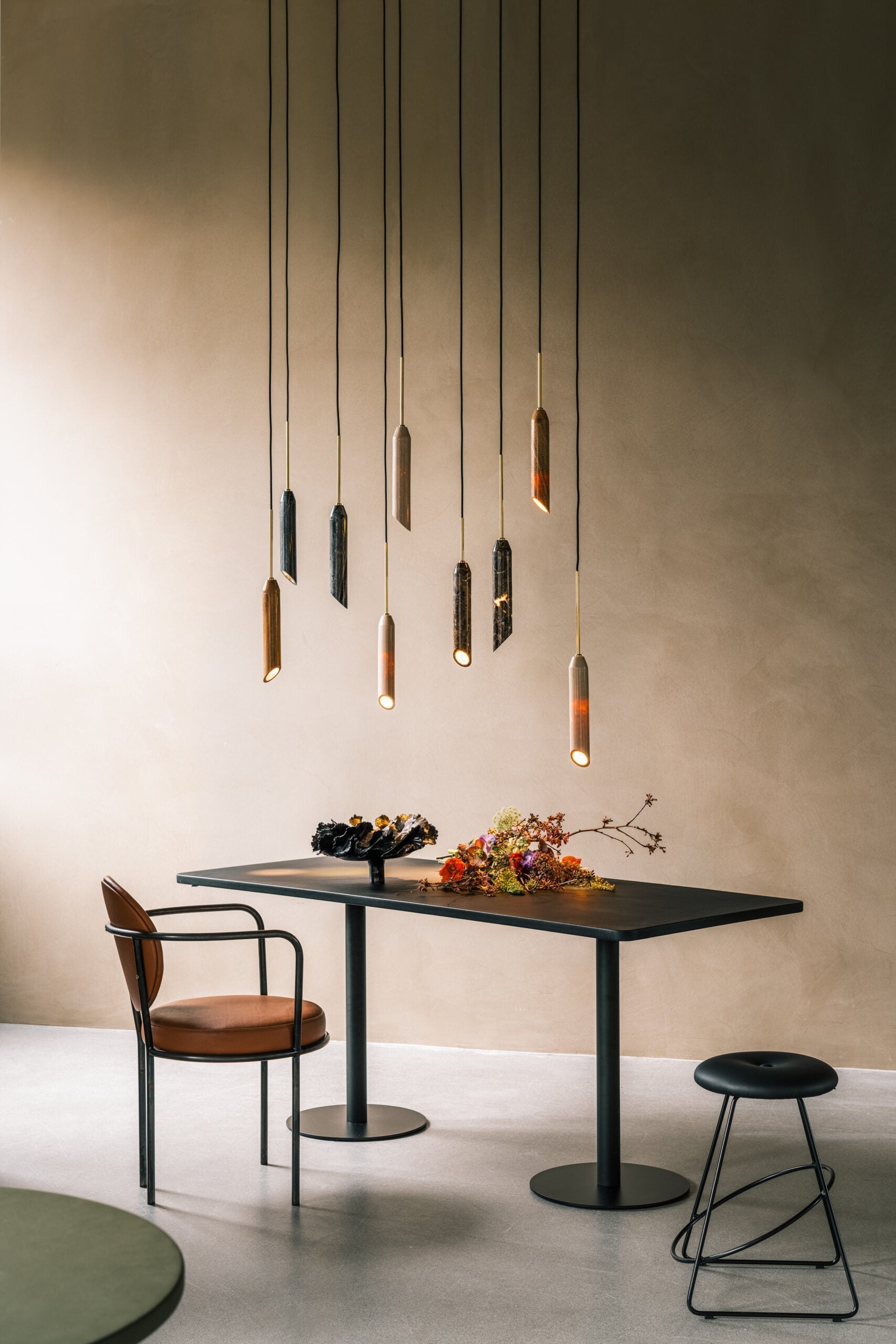 Arise Modern Minimalist Marble Travertine Pendant Lamp - Letslighting