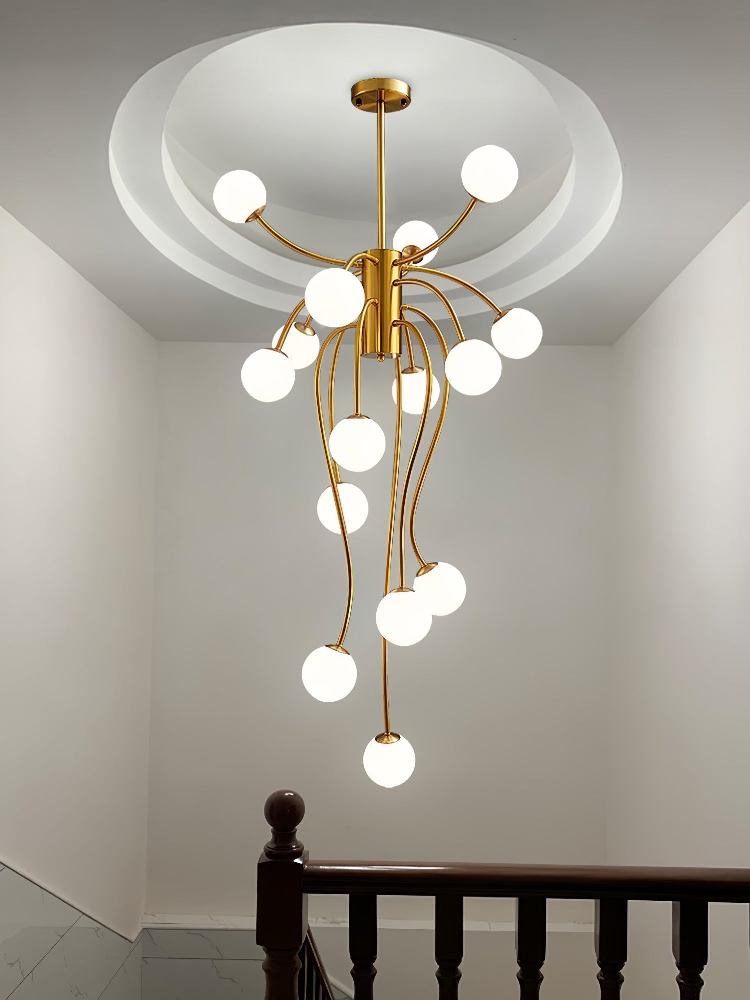 Astralyn Messing-Kugel-Kronleuchter-Letslighting
