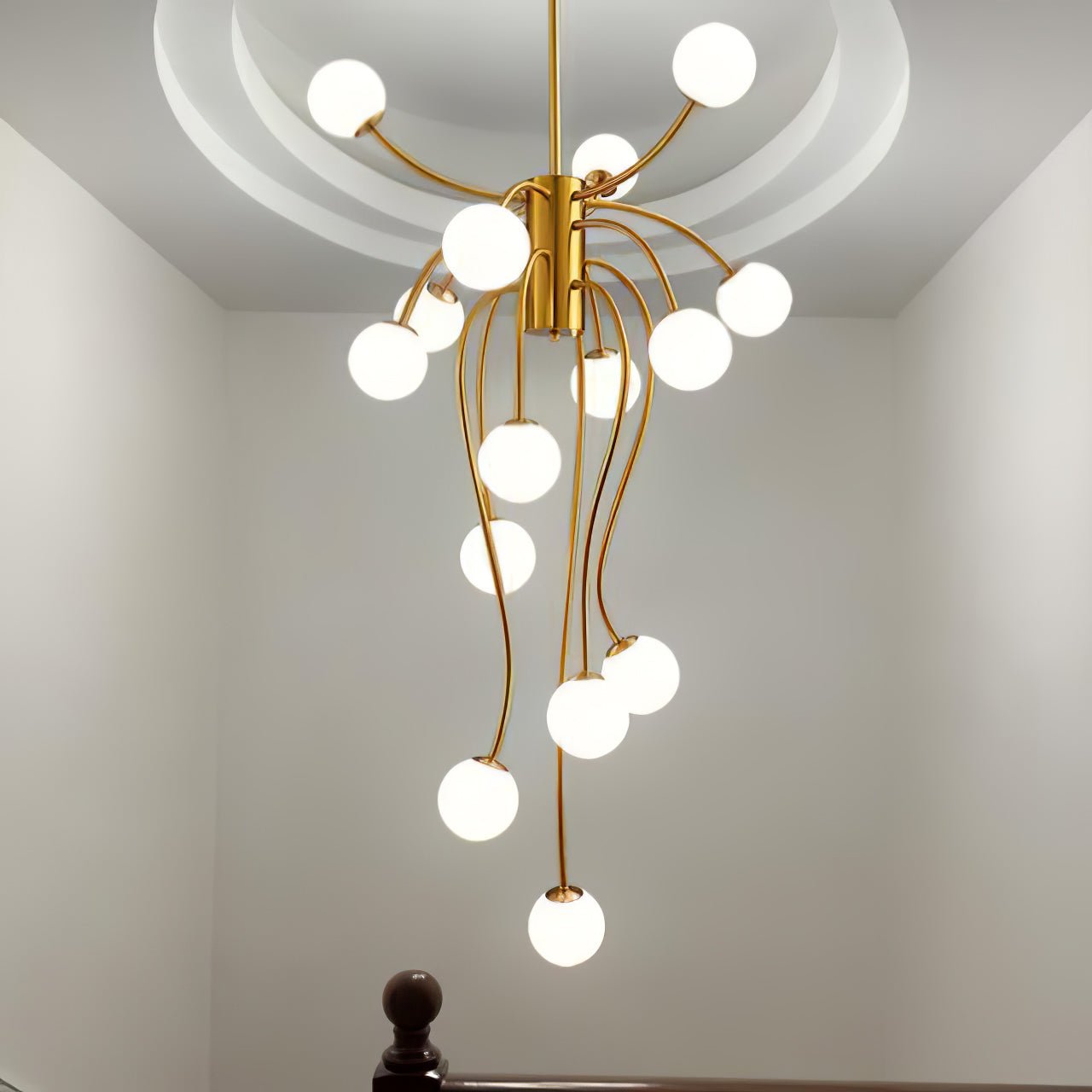 Astralyn Messing-Kugel-Kronleuchter-Letslighting