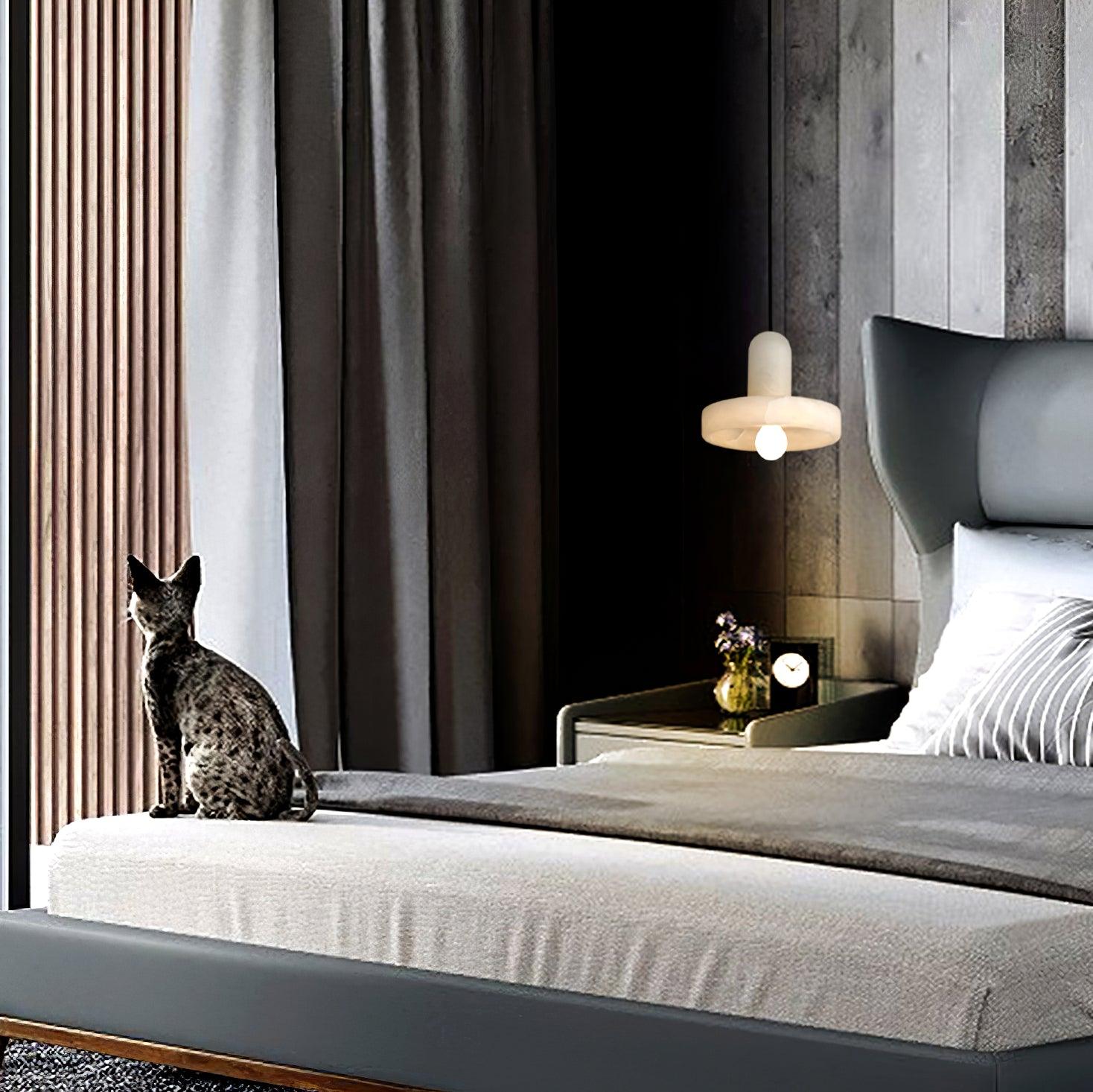 Lyvynos Stacked Alabaster Pendant Light - Blowlighting