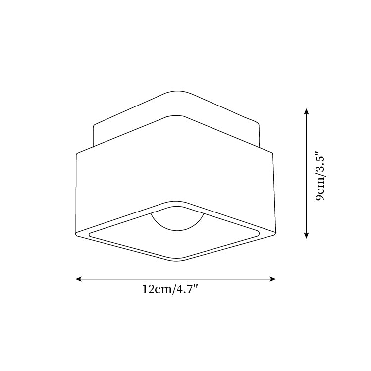 Vellin Travertine Square Flush Mount Ceiling Light - Letslighting