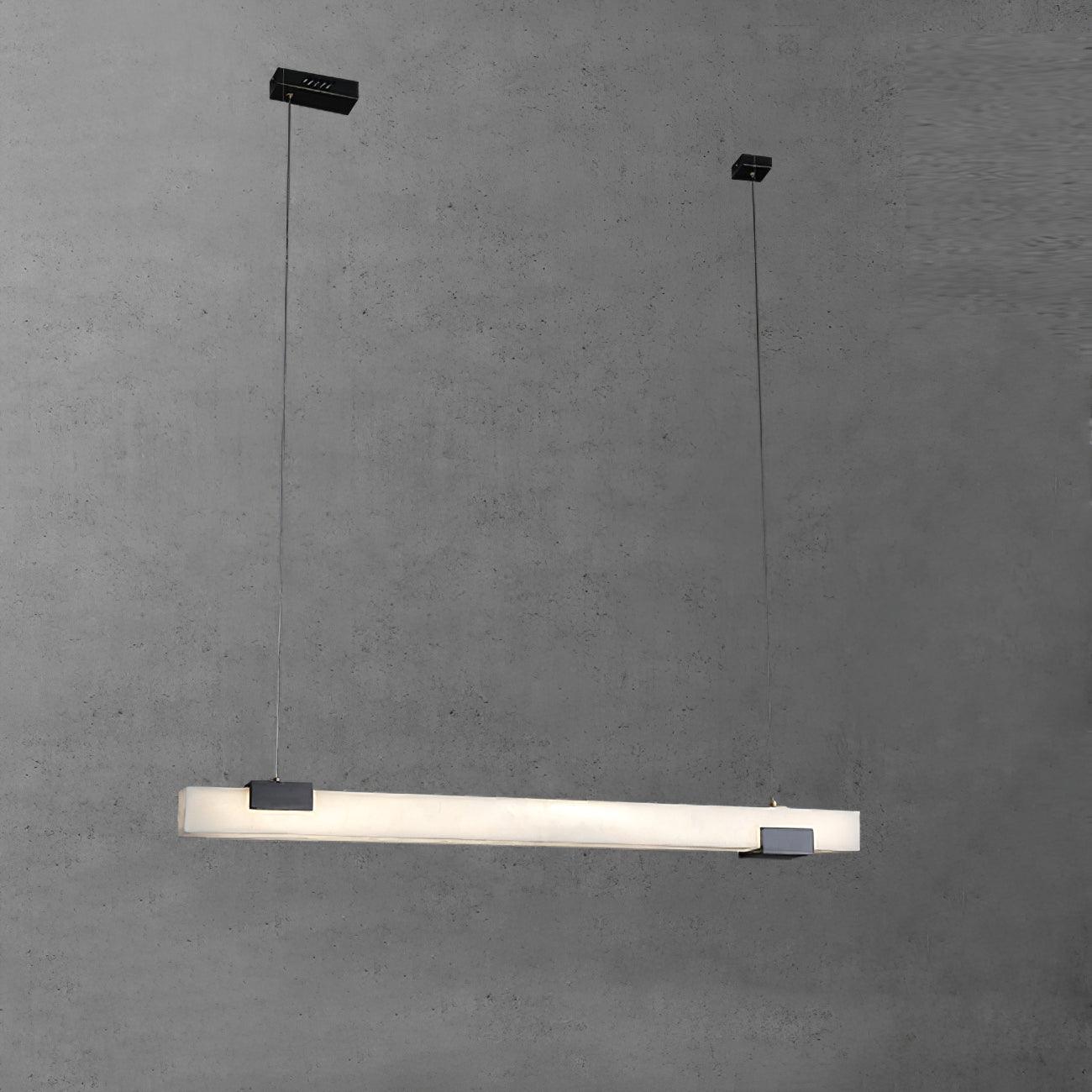 Kaelen Minimalist Alabaster Linear Pendant Light - Neutralighting