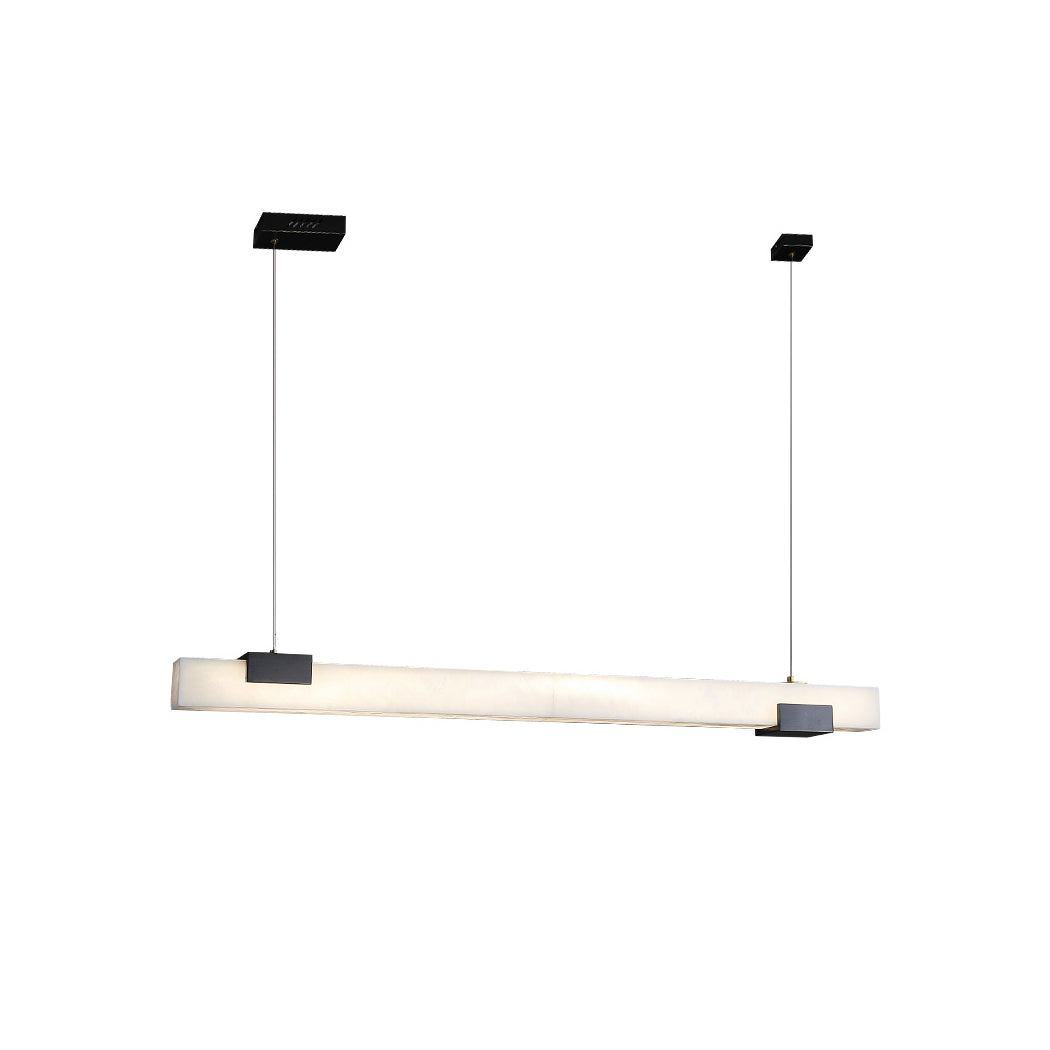 Avert Modern Minimalist Brass Alabaster Pendant Light - Letslighting