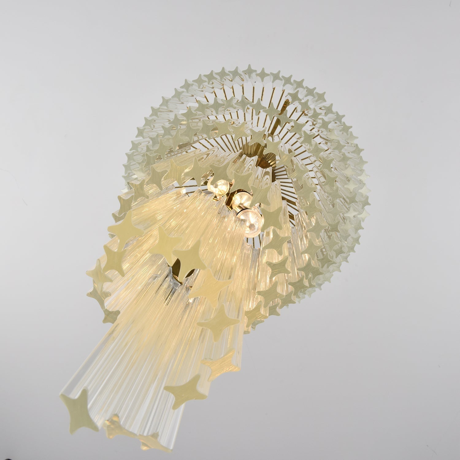 Paisley Spiralförmiger Kronleuchter aus Klarem Glas-Letslighting