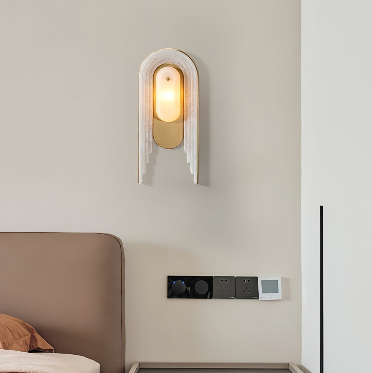 Sytalion Arch Alabaster Wall Light - Neutralighting