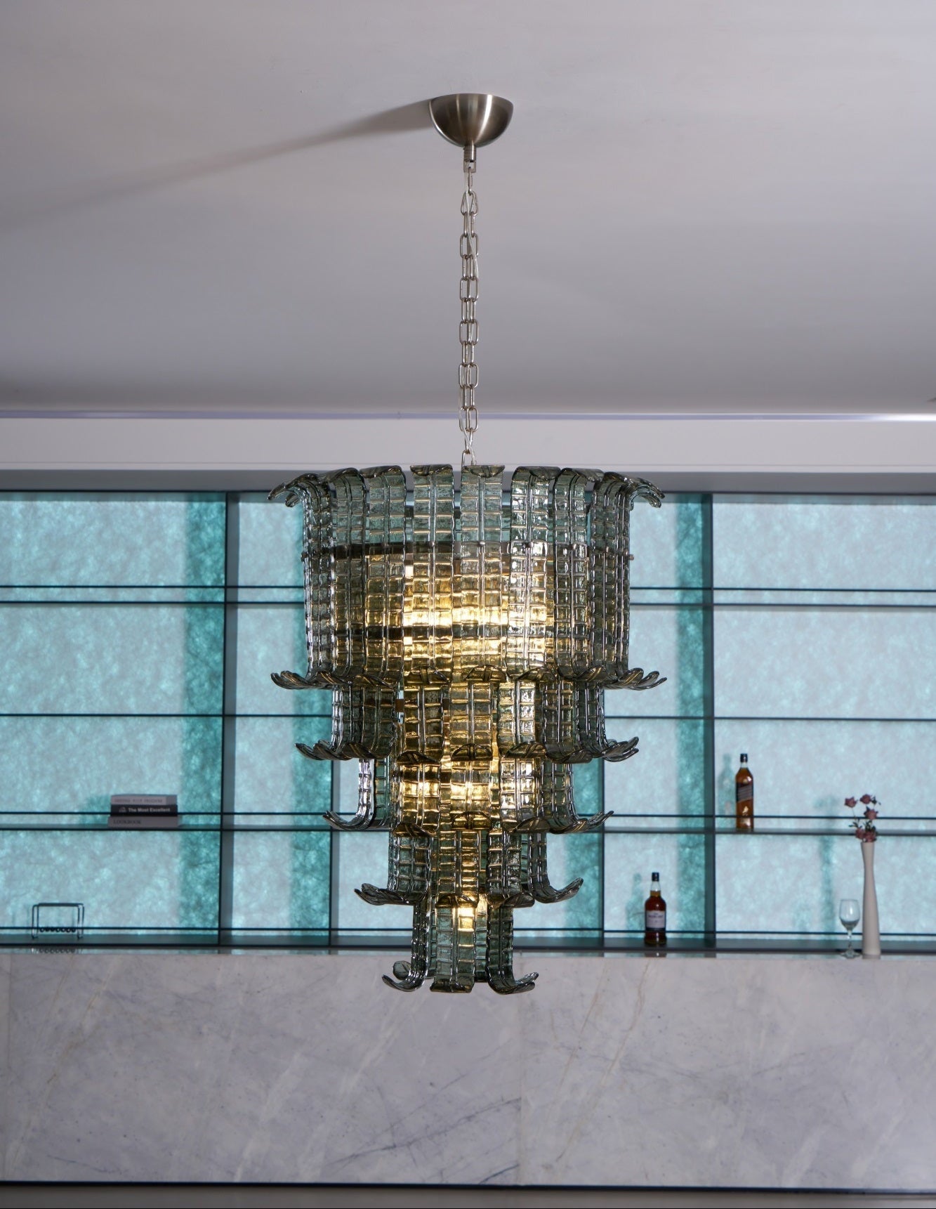 Aurora Chandelier Cascade Murano Glass Tiered Vintage - Neutralighting