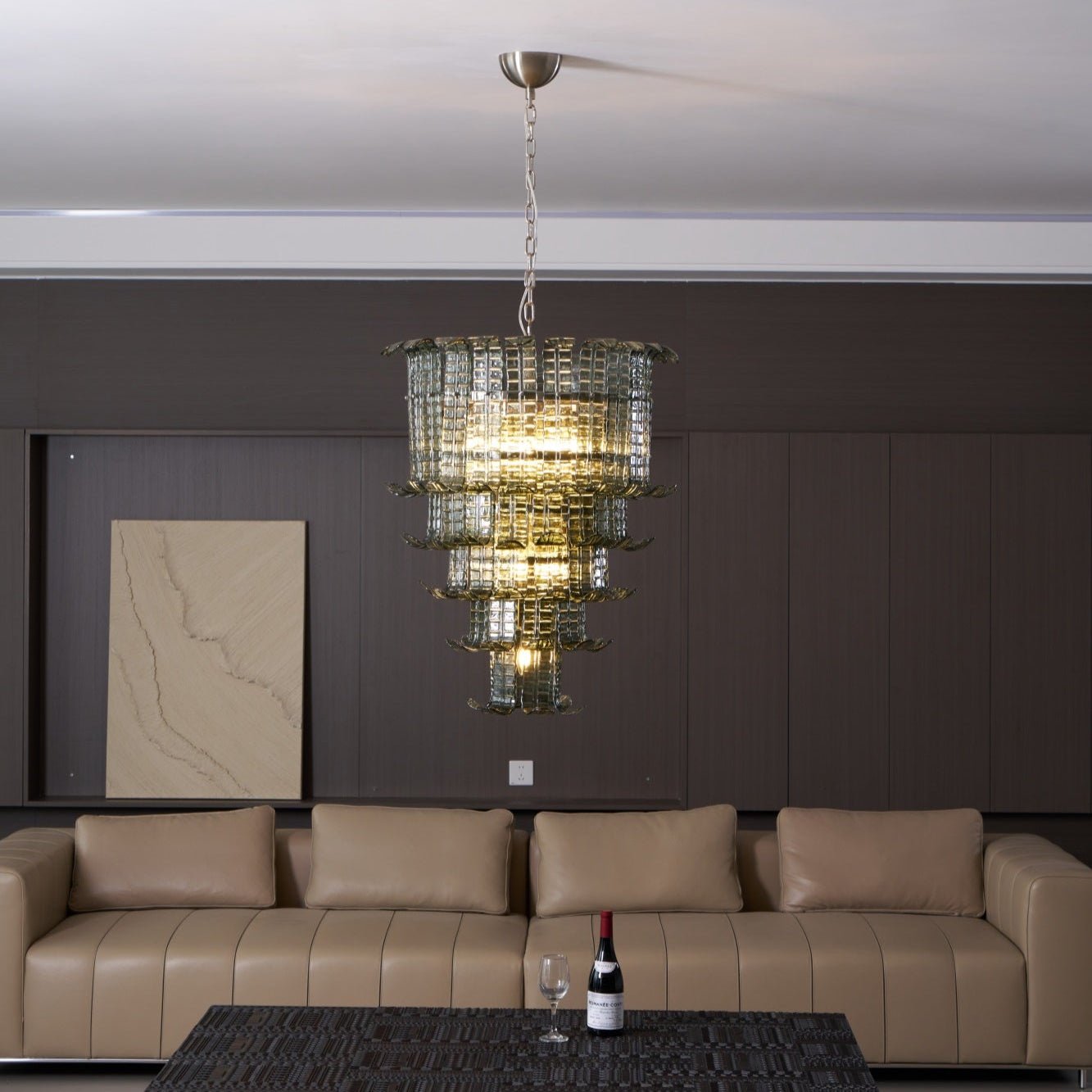 Aurora Chandelier Cascade Murano Glass Tiered Vintage - Neutralighting