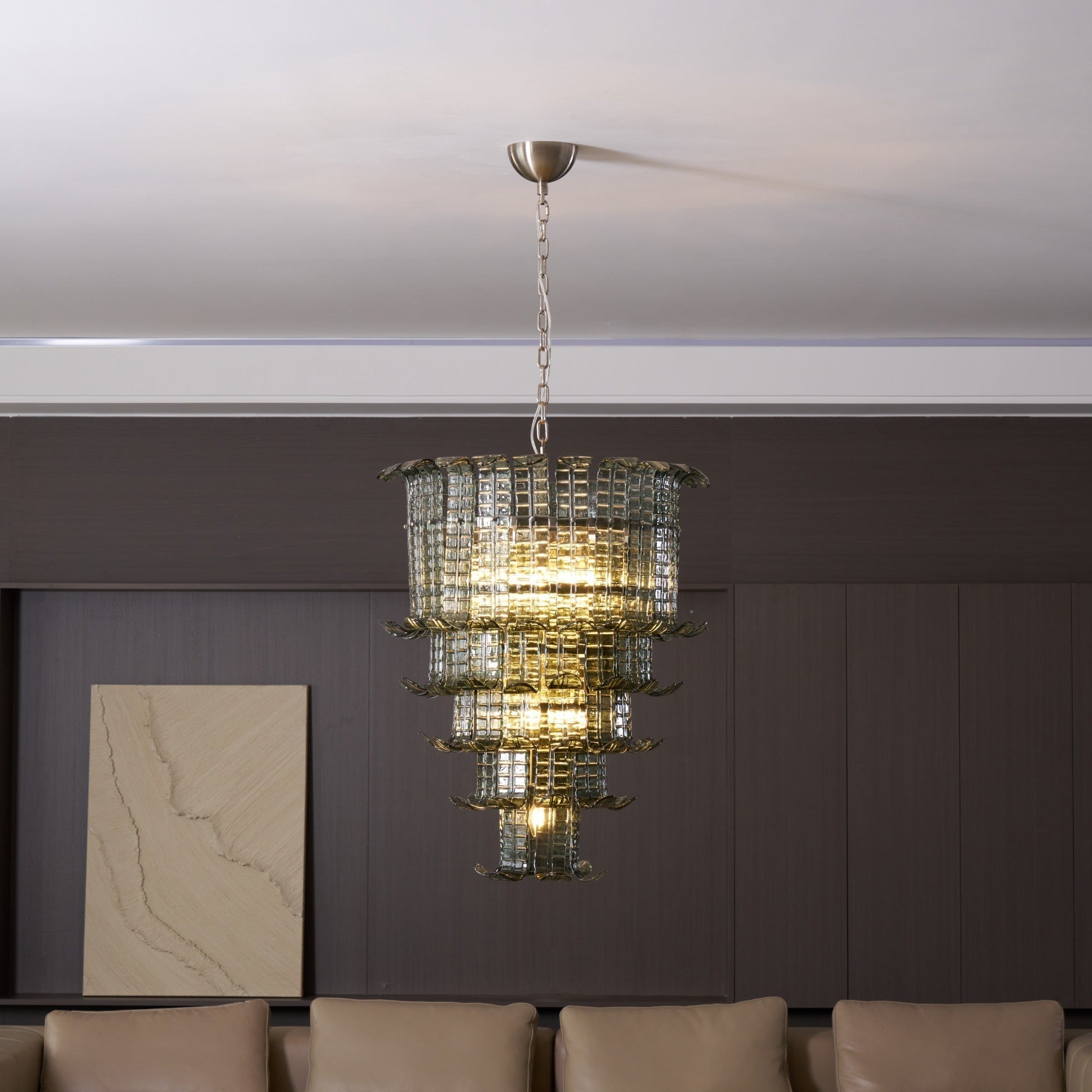 Aurora Chandelier Cascade Murano Glass Tiered Vintage - Neutralighting