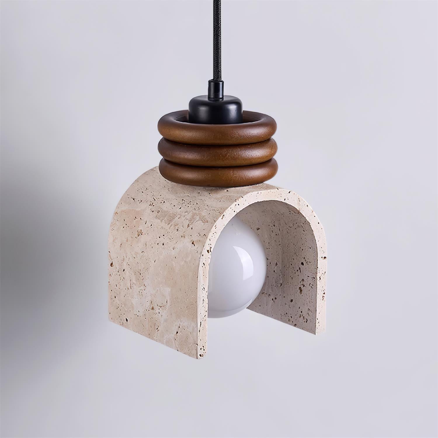 Ritta Pendant Light Travertine Arched - Letslighting