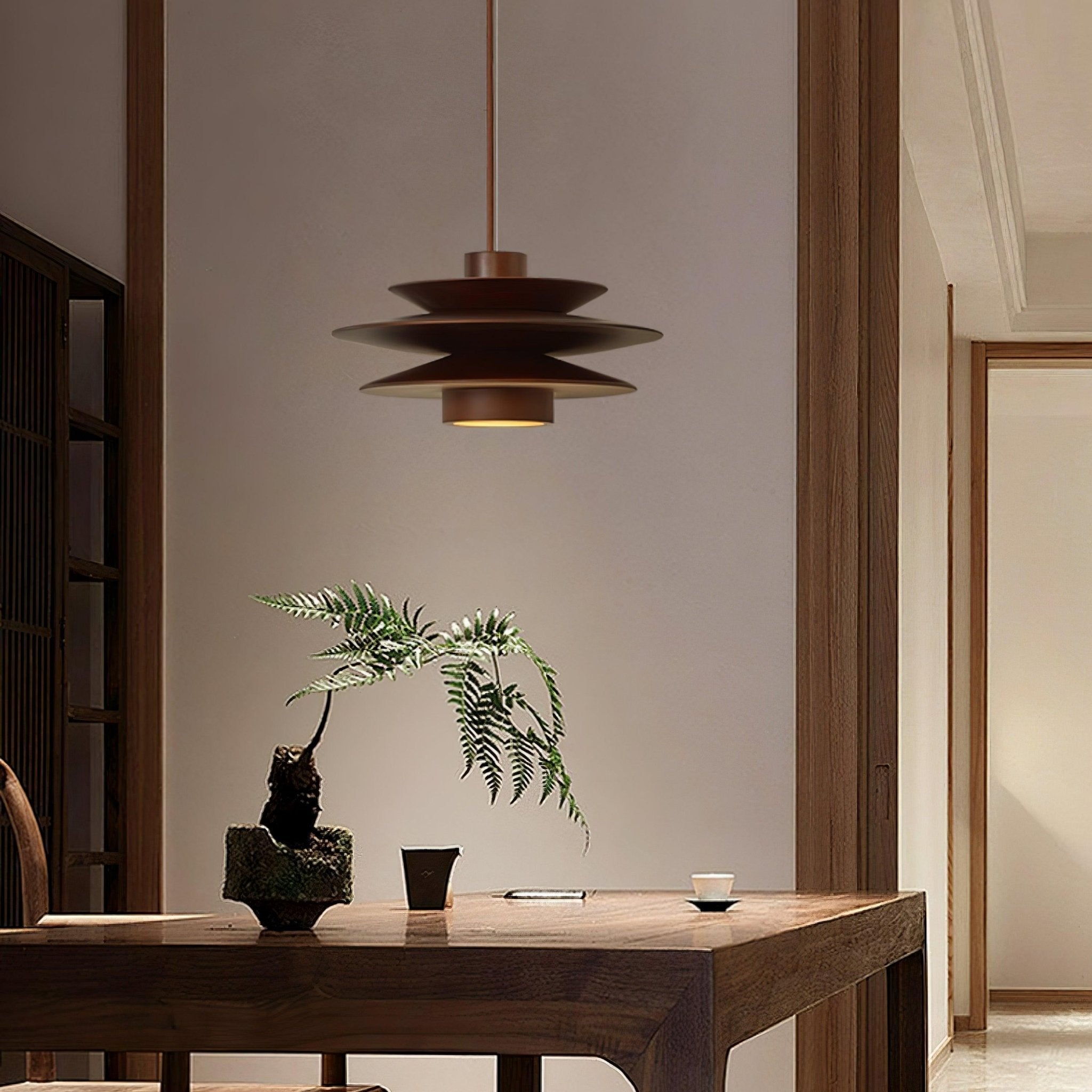Eldora Holz Retro Pendelleuchte-Letslighting