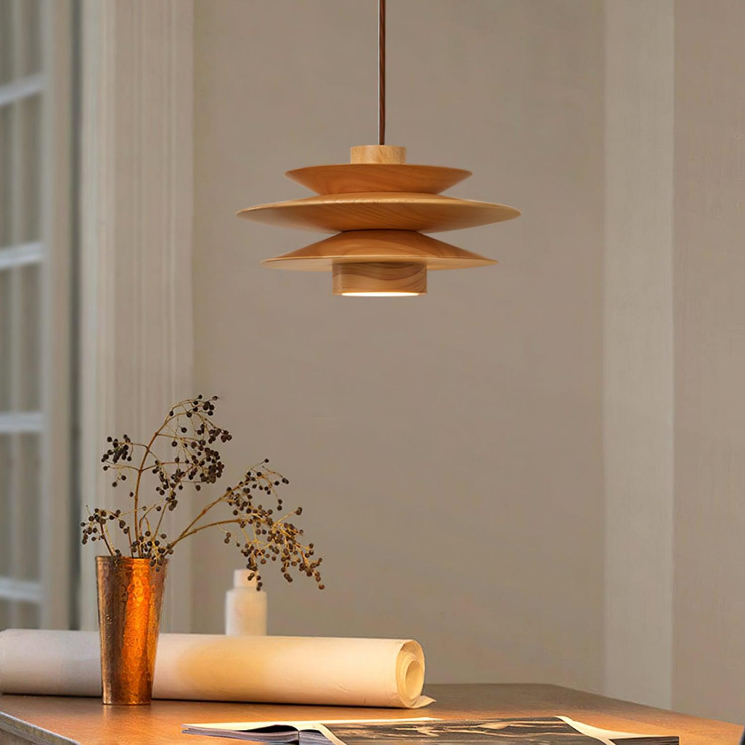 Eldora Holz Retro Pendelleuchte-Letslighting