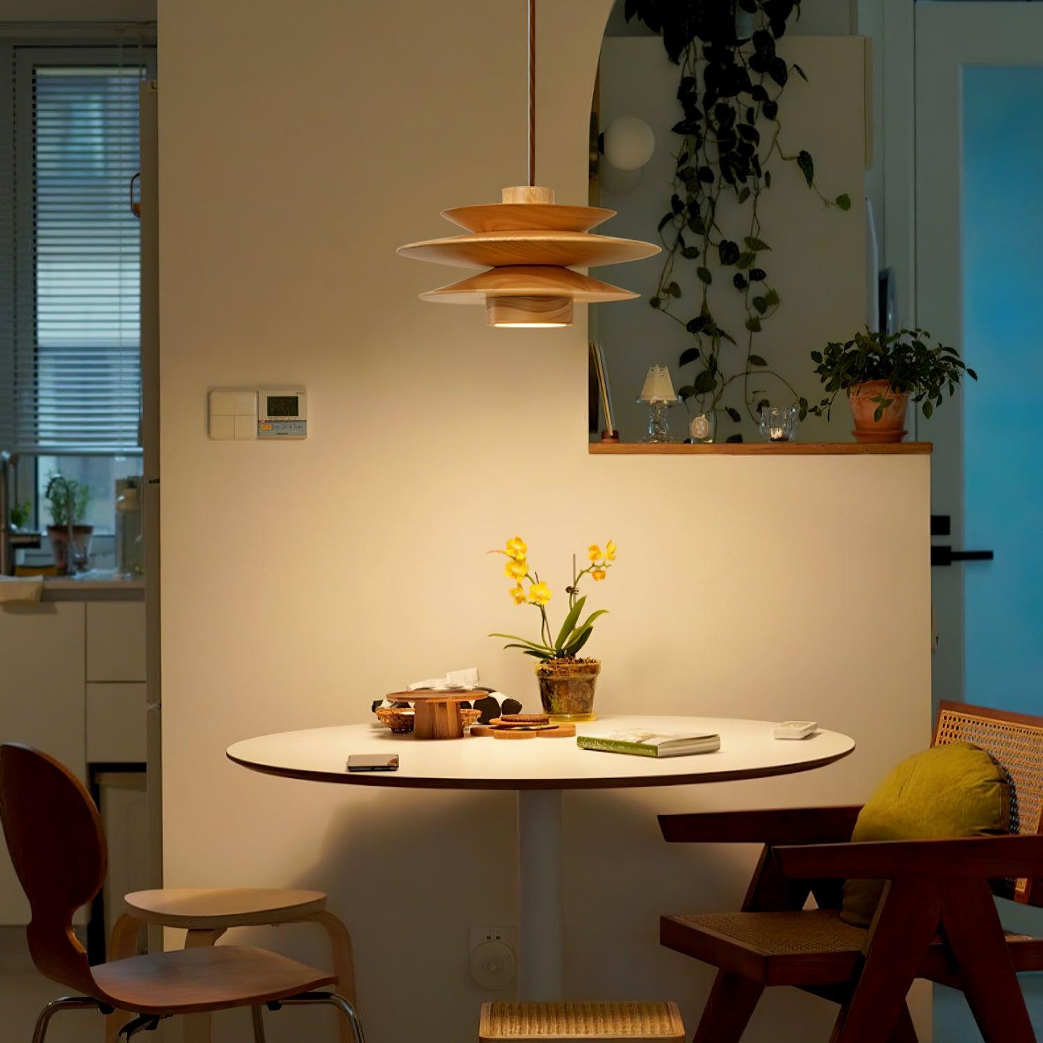 Eldora Holz Retro Pendelleuchte-Letslighting