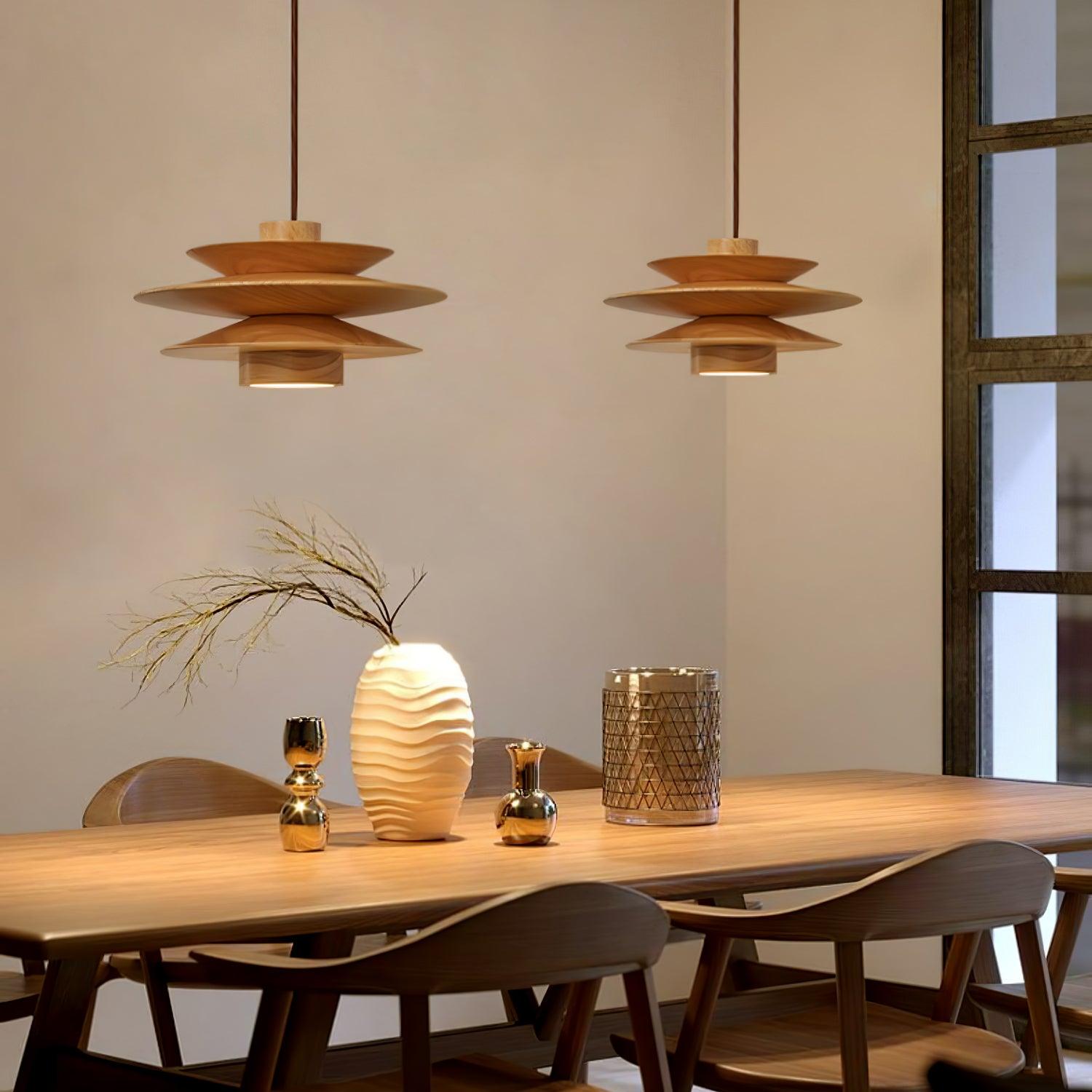 Eldora Holz Retro Pendelleuchte-Letslighting