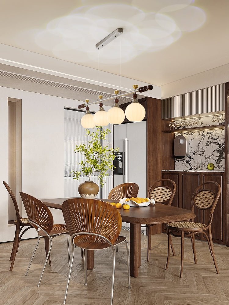 Otheia Eleganz Vintage Linear Holz Pendelleuchte-Letslighting