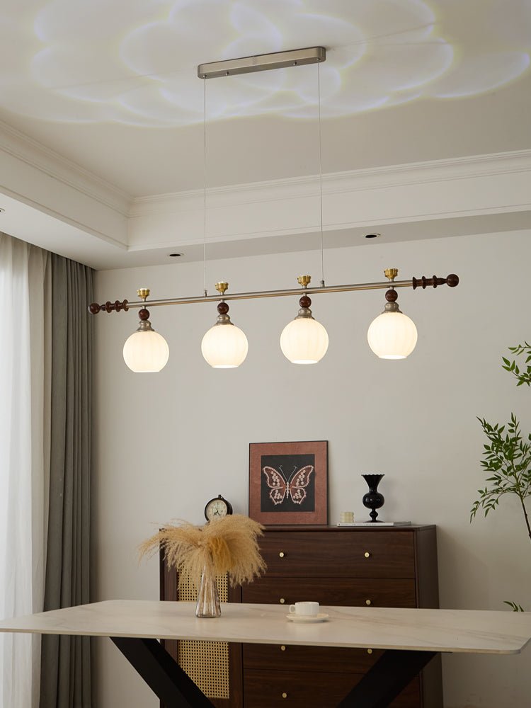 Otheia Eleganz Vintage Linear Holz Pendelleuchte-Letslighting