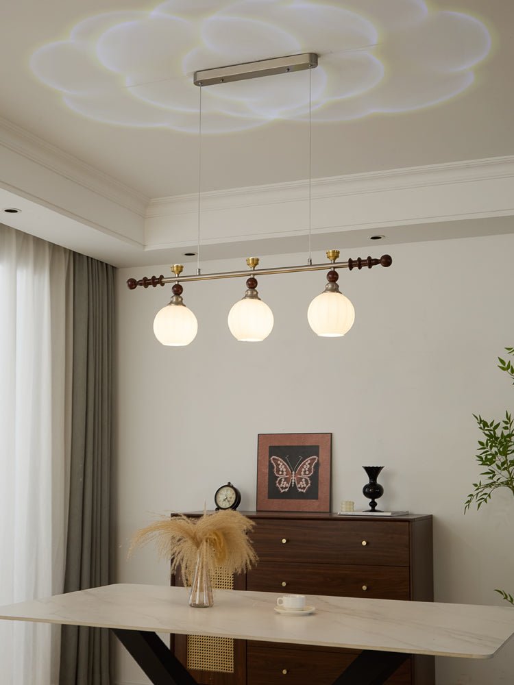 Otheia Eleganz Vintage Linear Holz Pendelleuchte-Letslighting