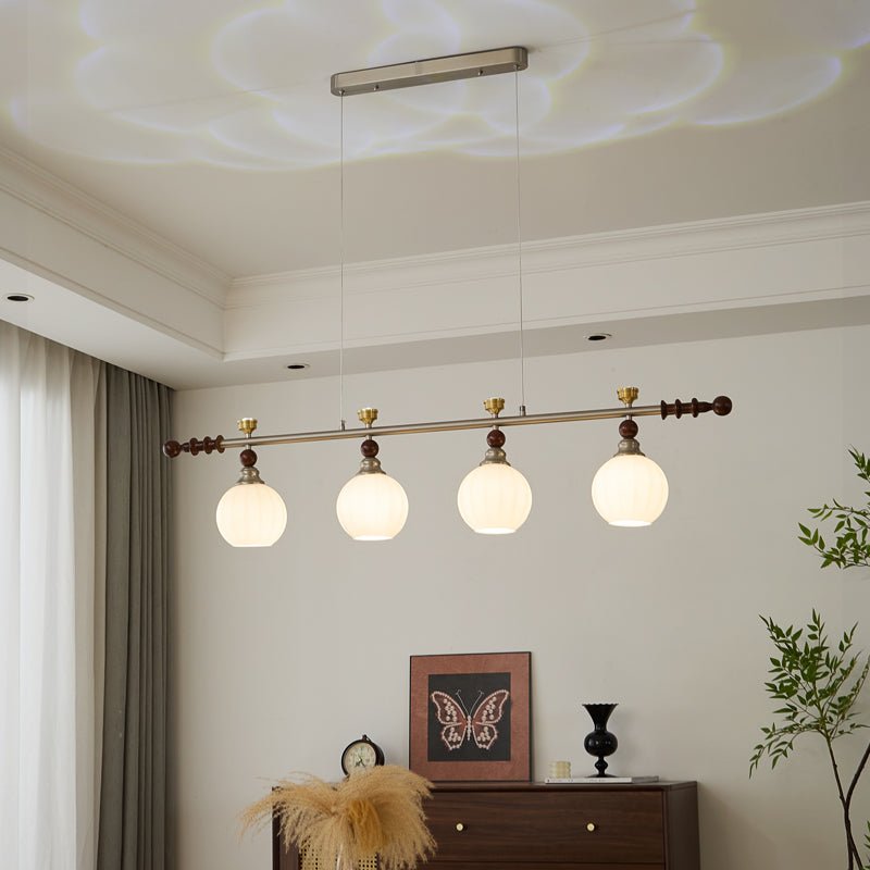 Otheia Eleganz Vintage Linear Holz Pendelleuchte-Letslighting