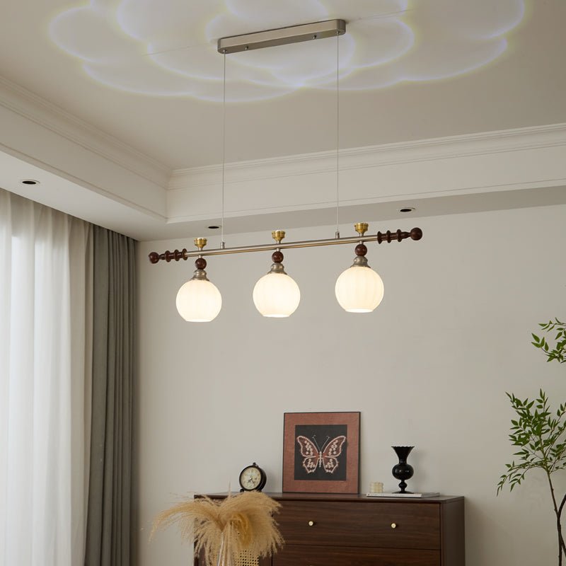 Otheia Eleganz Vintage Linear Holz Pendelleuchte-Letslighting