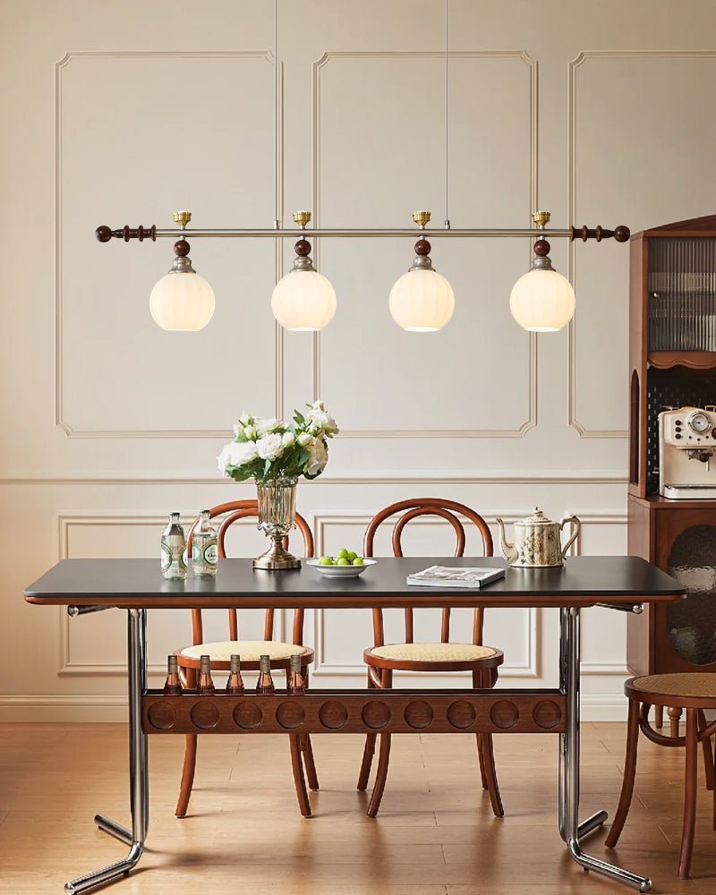 Otheia Eleganz Vintage Linear Holz Pendelleuchte-Letslighting