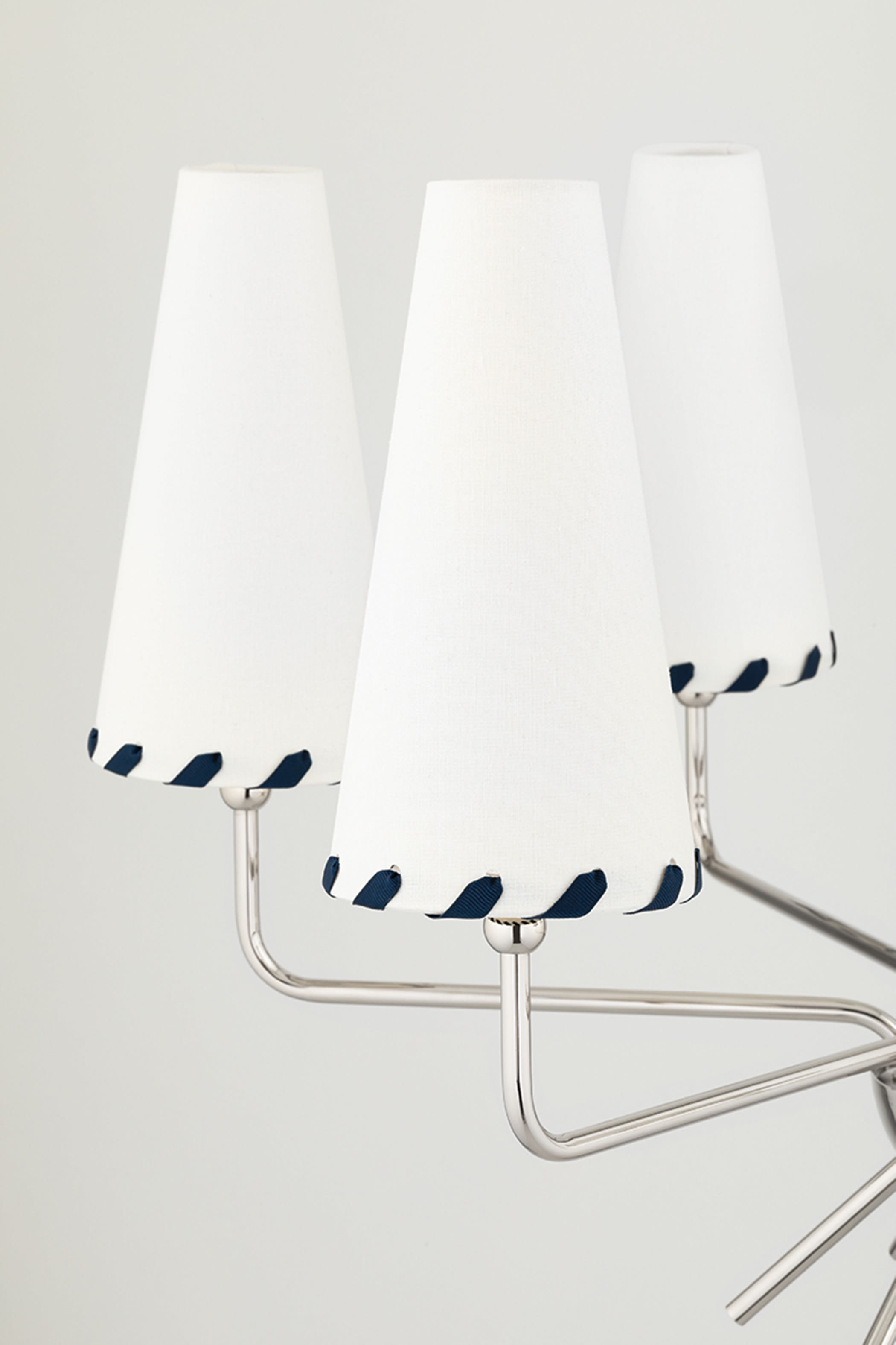 Haven Vintage Mid-Century Messing-Stoff-Kronleuchter-Letslighting