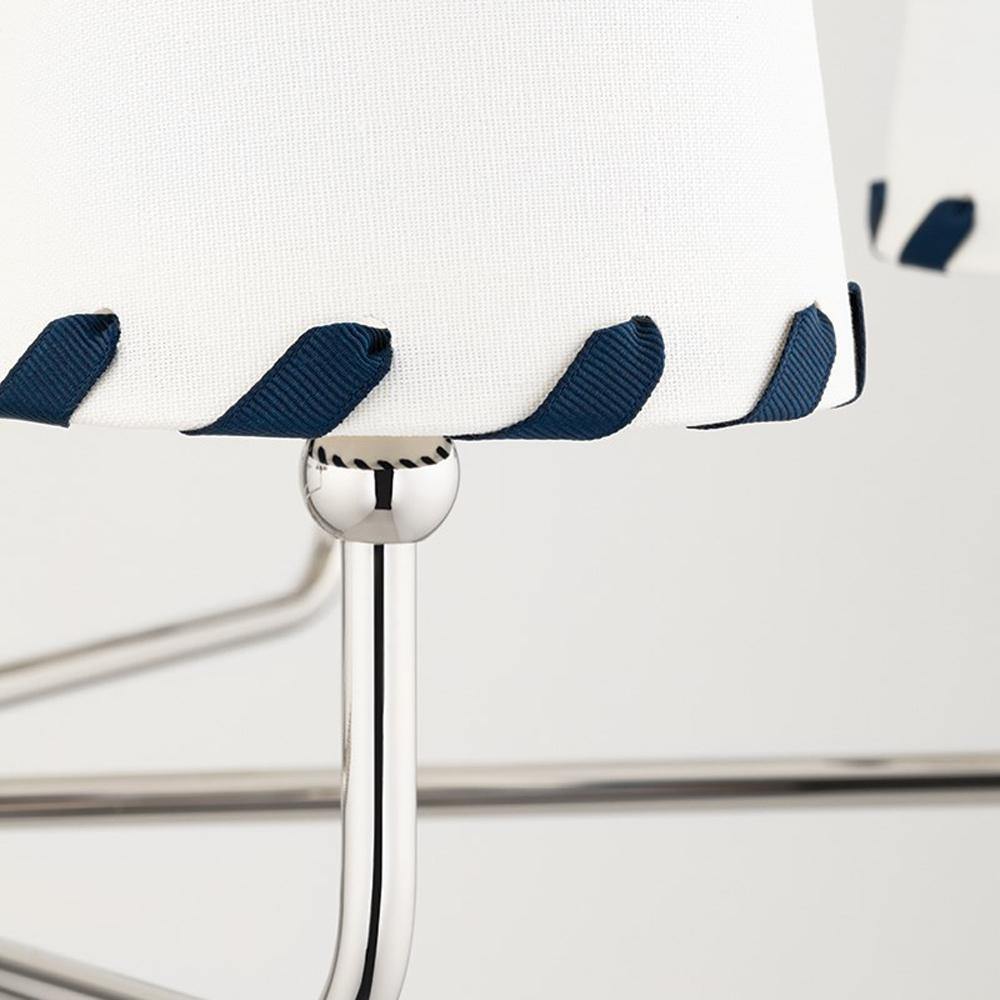 Haven Vintage Mid-Century Messing-Stoff-Kronleuchter-Letslighting