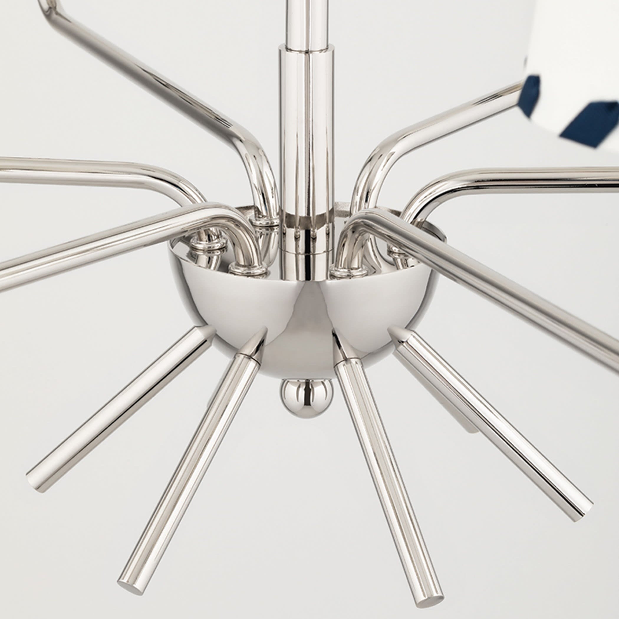 Haven Vintage Mid-Century Messing-Stoff-Kronleuchter-Letslighting