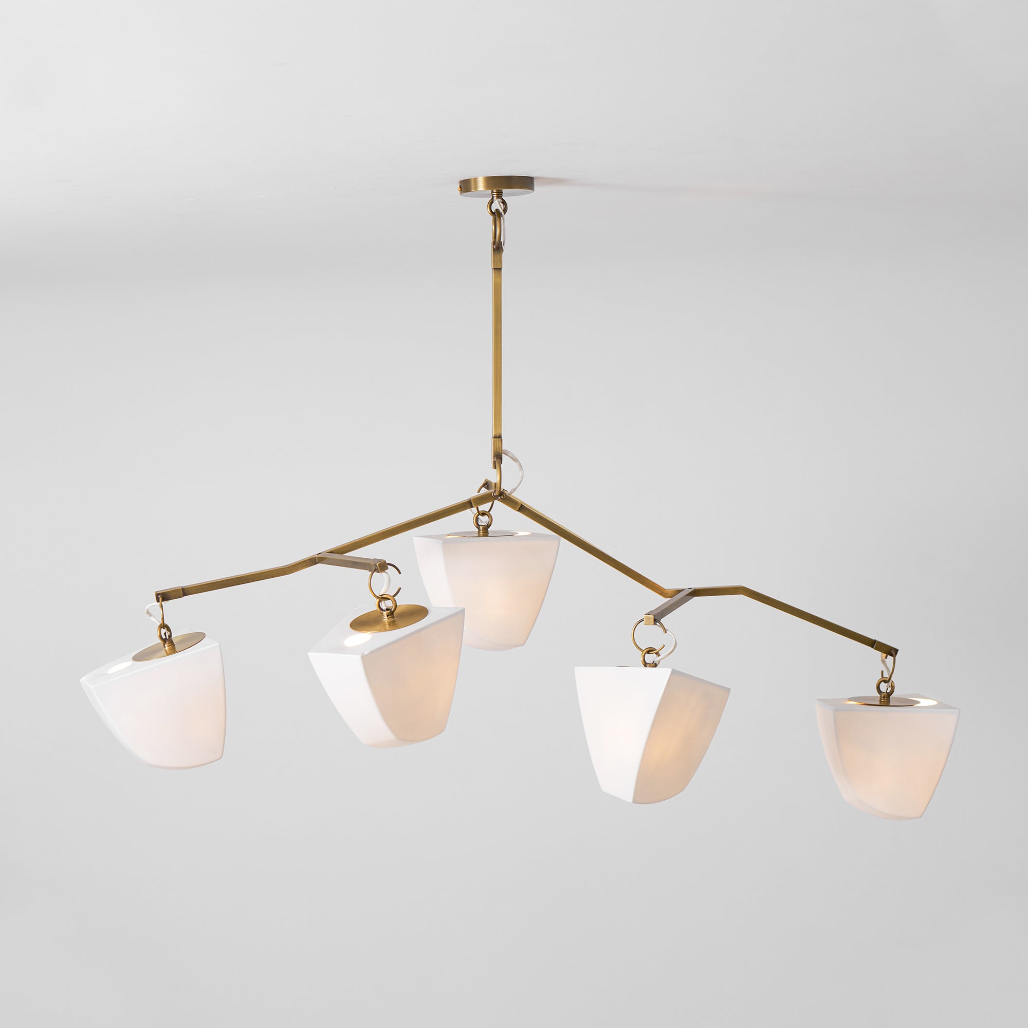Iris Moderner Kronleuchter aus Messingkeramik-Letslighting
