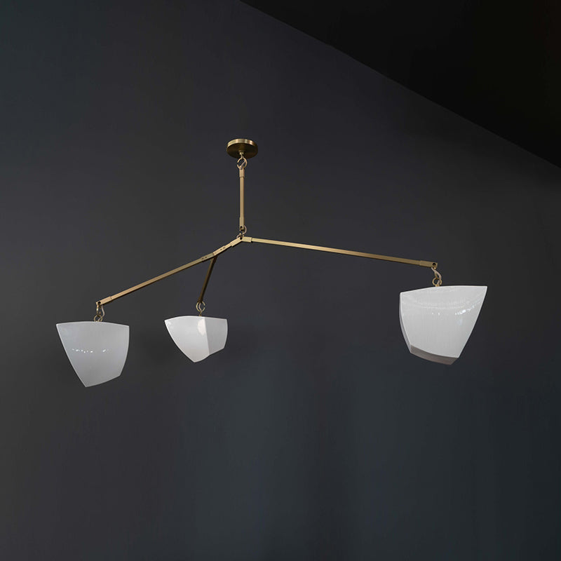 Iris Moderner Kronleuchter aus Messingkeramik-Letslighting