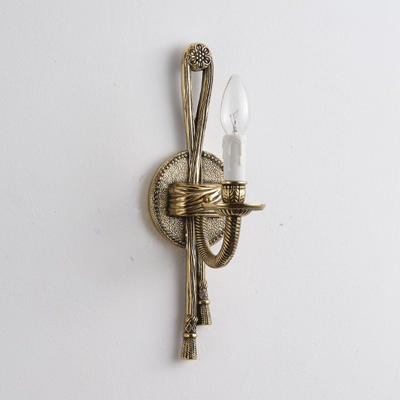 Juno Industrielle Vintage Wandleuchte aus Messing-Letslighting