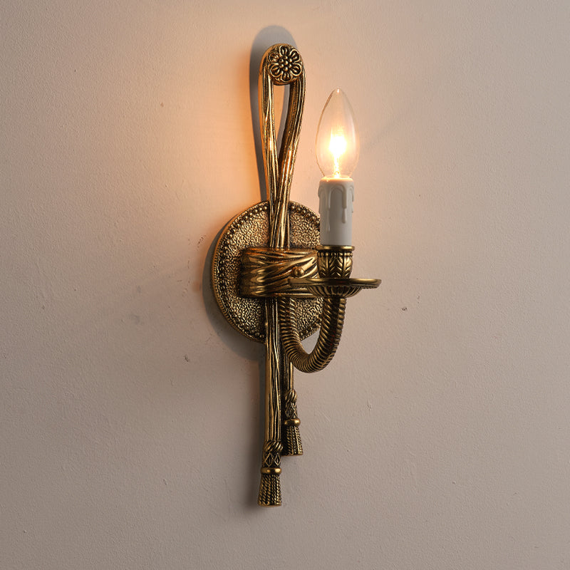 Juno Industrielle Vintage Wandleuchte aus Messing-Letslighting