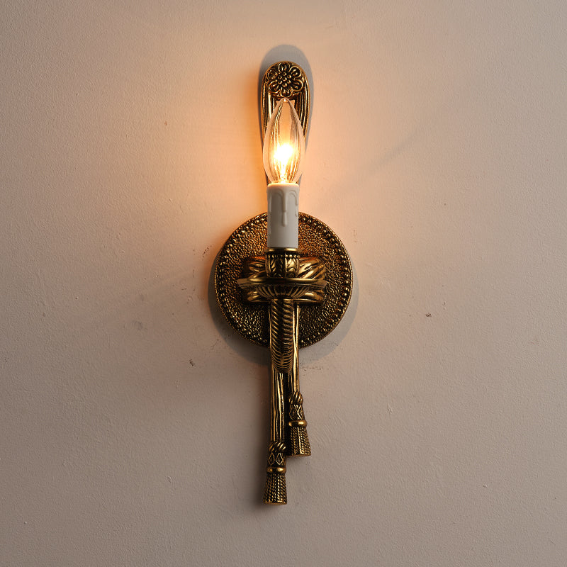 Juno Industrielle Vintage Wandleuchte aus Messing-Letslighting