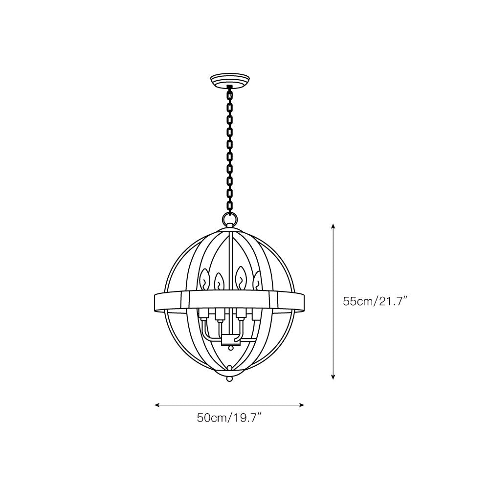 Luxe Vintage Industrial Holz Pendelleuchte-Letslighting