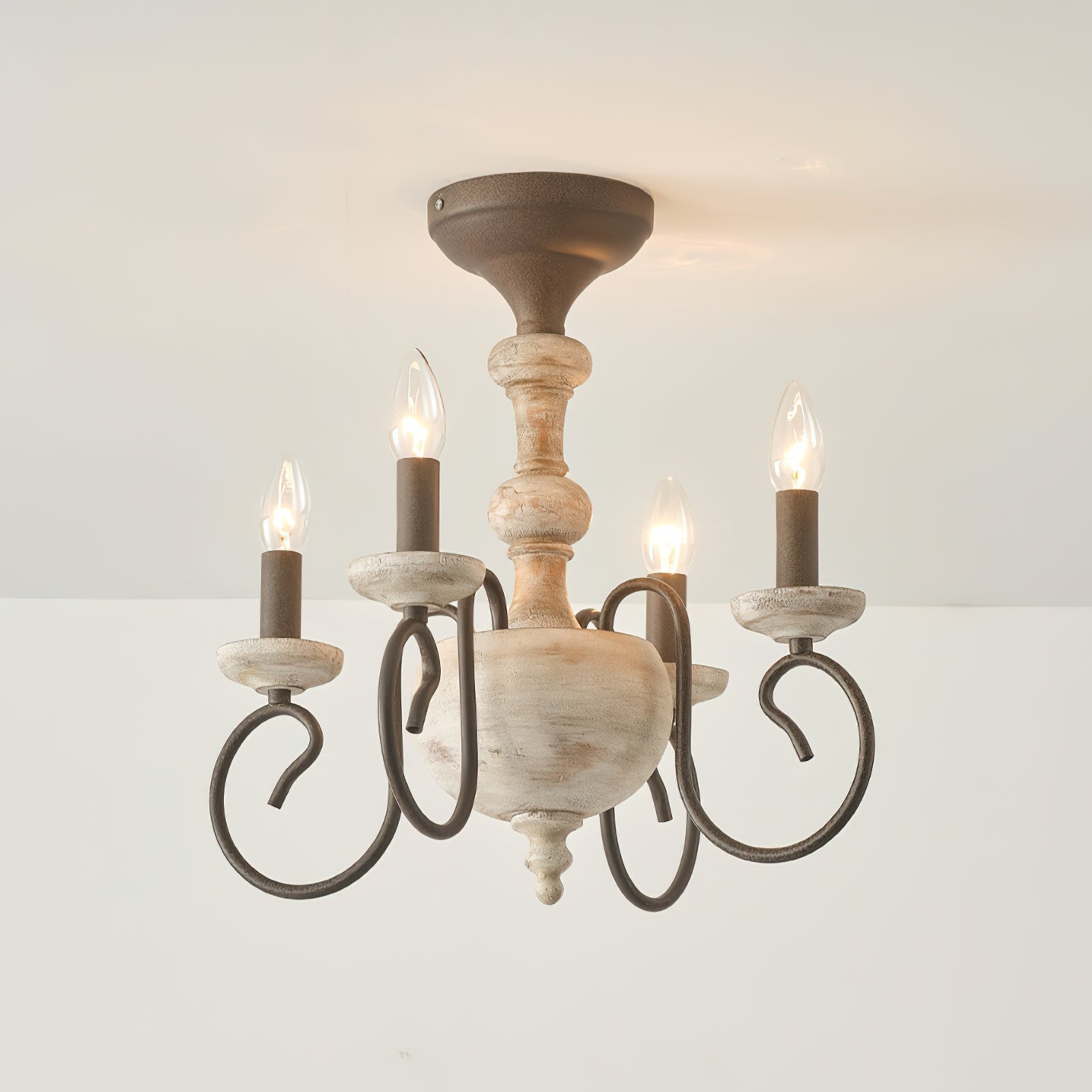 Myst Vintage Deckenleuchte aus Holz-Letslighting