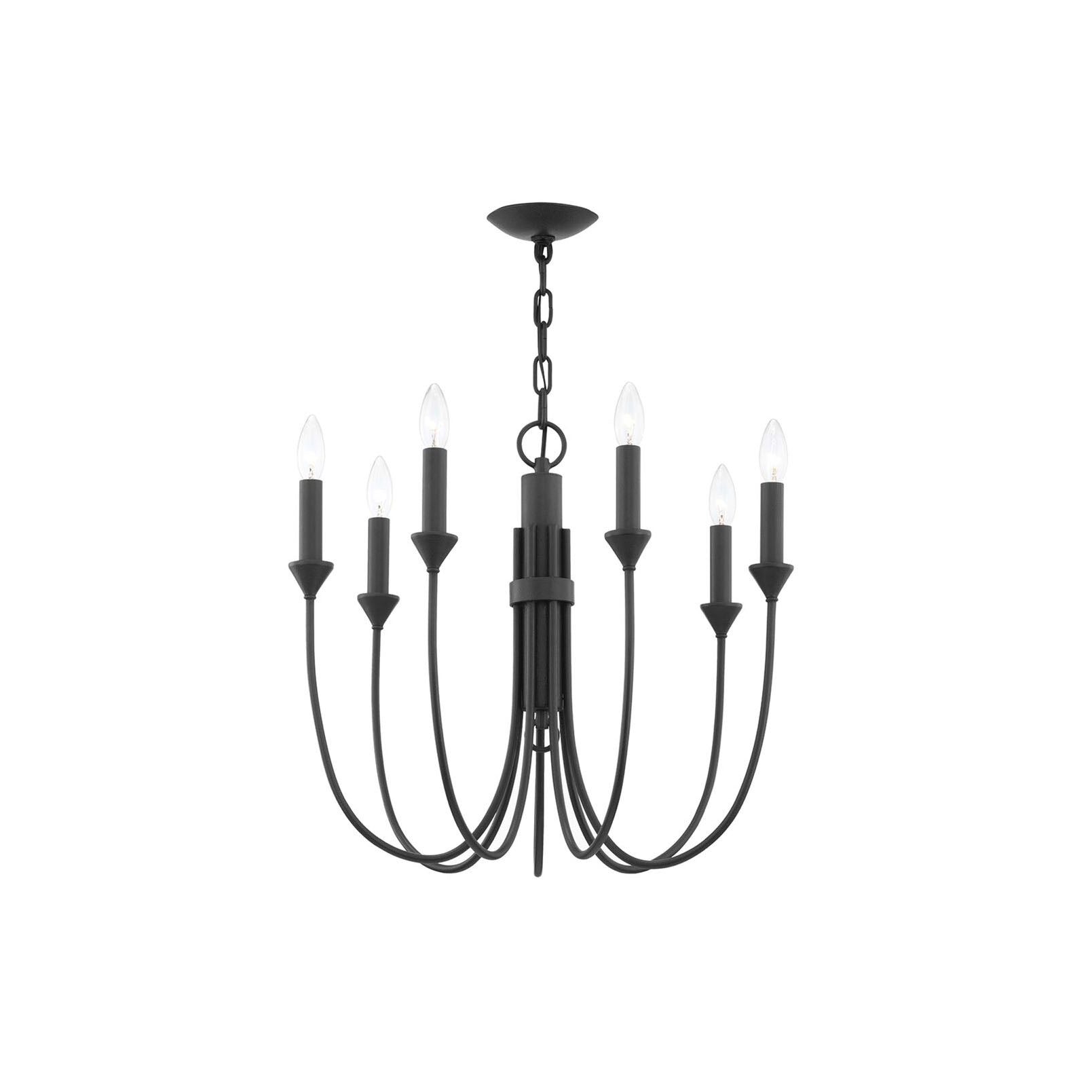 Onyx Schwarzer Industrieller Vintage Kronleuchter-Letslighting